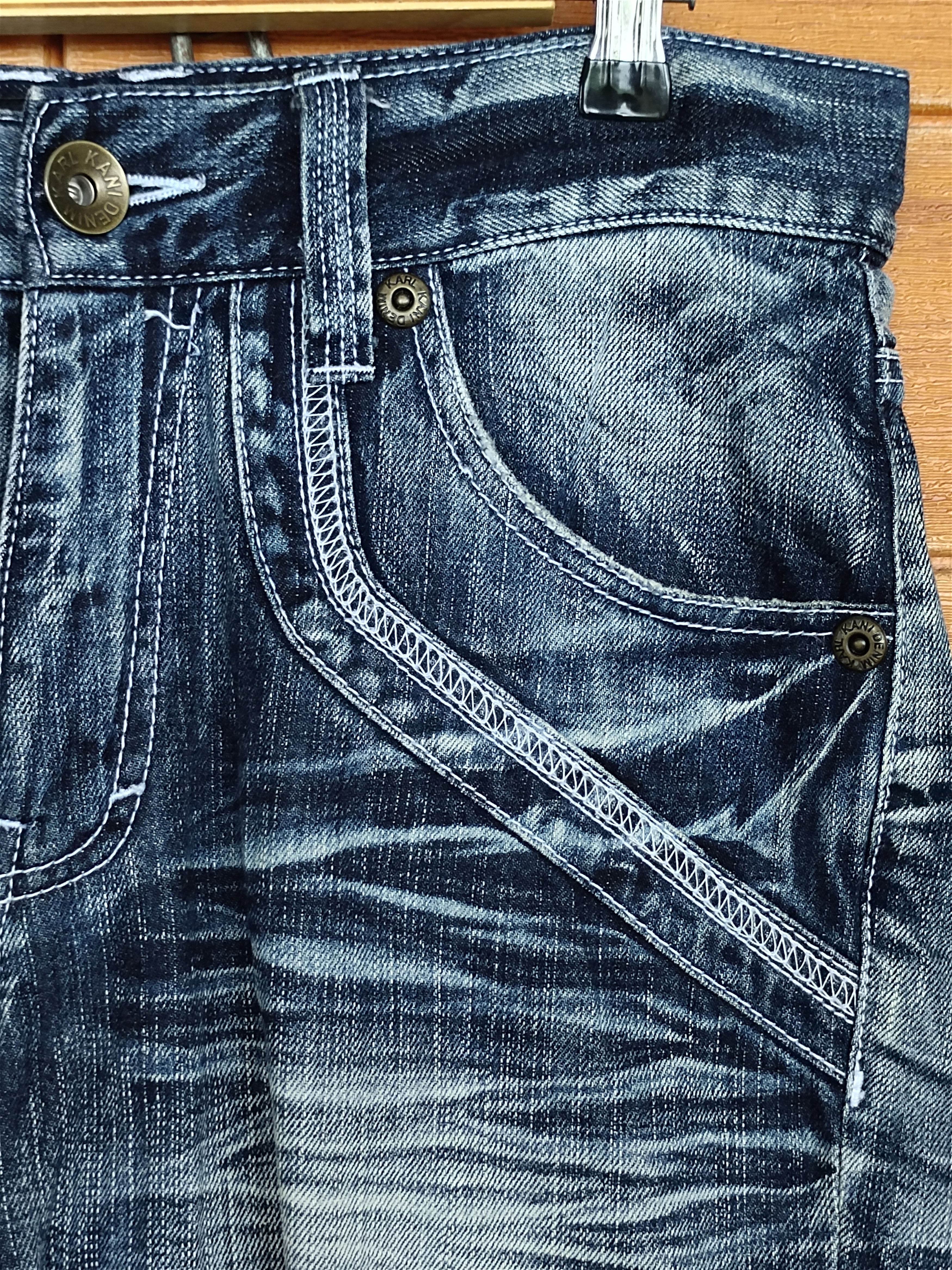 Karl Kani Karl Kani Cut Out Short Denim Jeans Size US 32 / EU 48 - 2 Thumbnail