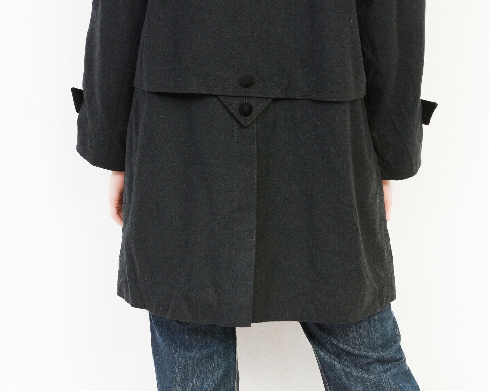 Vintage Loden 80's Wool Coat Jacket Overcoat Button Up Lining Warm Size M / US 6-8 / IT 42-44 - 6 Thumbnail