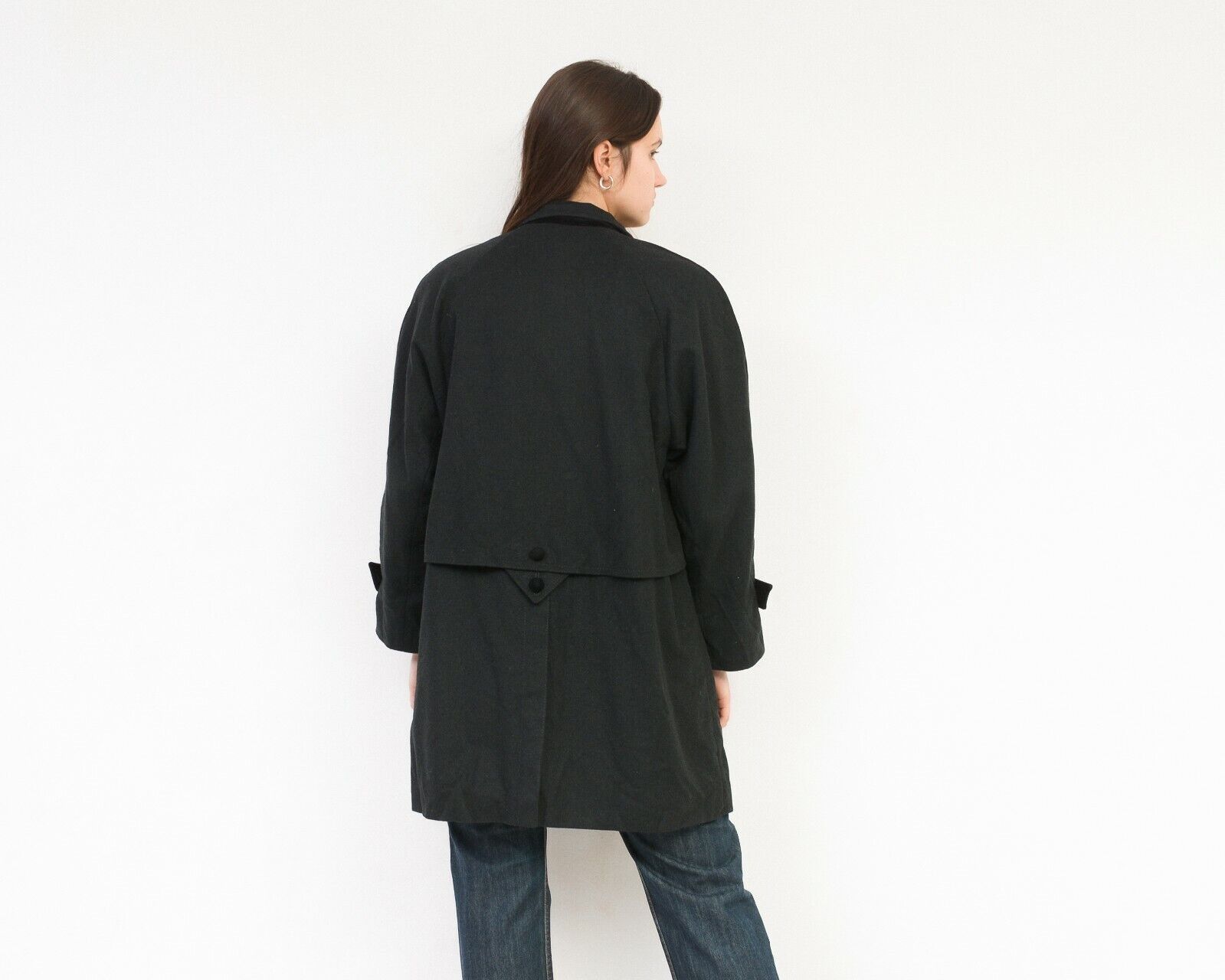 Vintage Loden 80's Wool Coat Jacket Overcoat Button Up Lining Warm Size M / US 6-8 / IT 42-44 - 4 Thumbnail