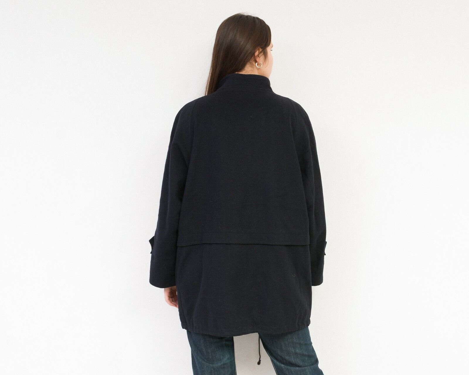 Vintage Loden 80's Wool Coat Jacket Overcoat Zip Up Snap Button Warm Size XL / US 12-14 / IT 48-50 - 5 Thumbnail