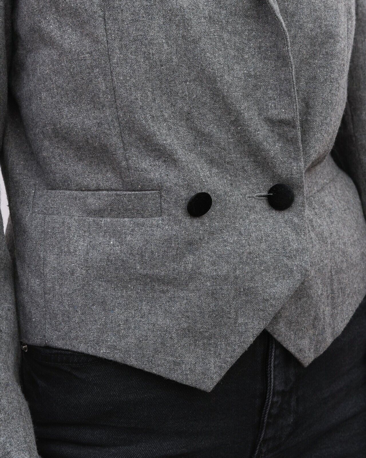 Vintage × Wrangler L Wool Blend Double Breasted Blazer Jacket Work Tailored VTG Size L / US 10 / IT 46 - 6 Thumbnail