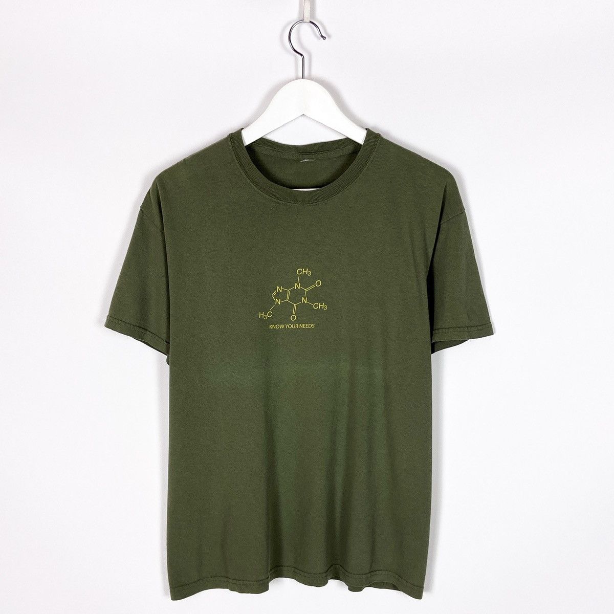 Vintage Vintage 90s Know Your Needs Coffee Chemical formula tee Size US M / EU 48-50 / 2 - 1 Thumbnail