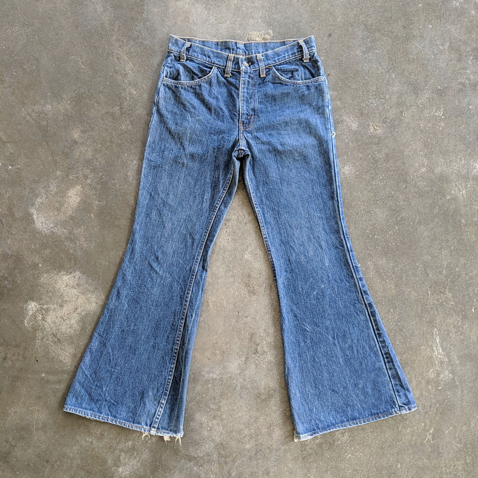 Levi's Vintage Levi’s 70s Single Digit Faded FLARE Jeans Denim Pant Size US 32 / EU 48 - 2 Thumbnail