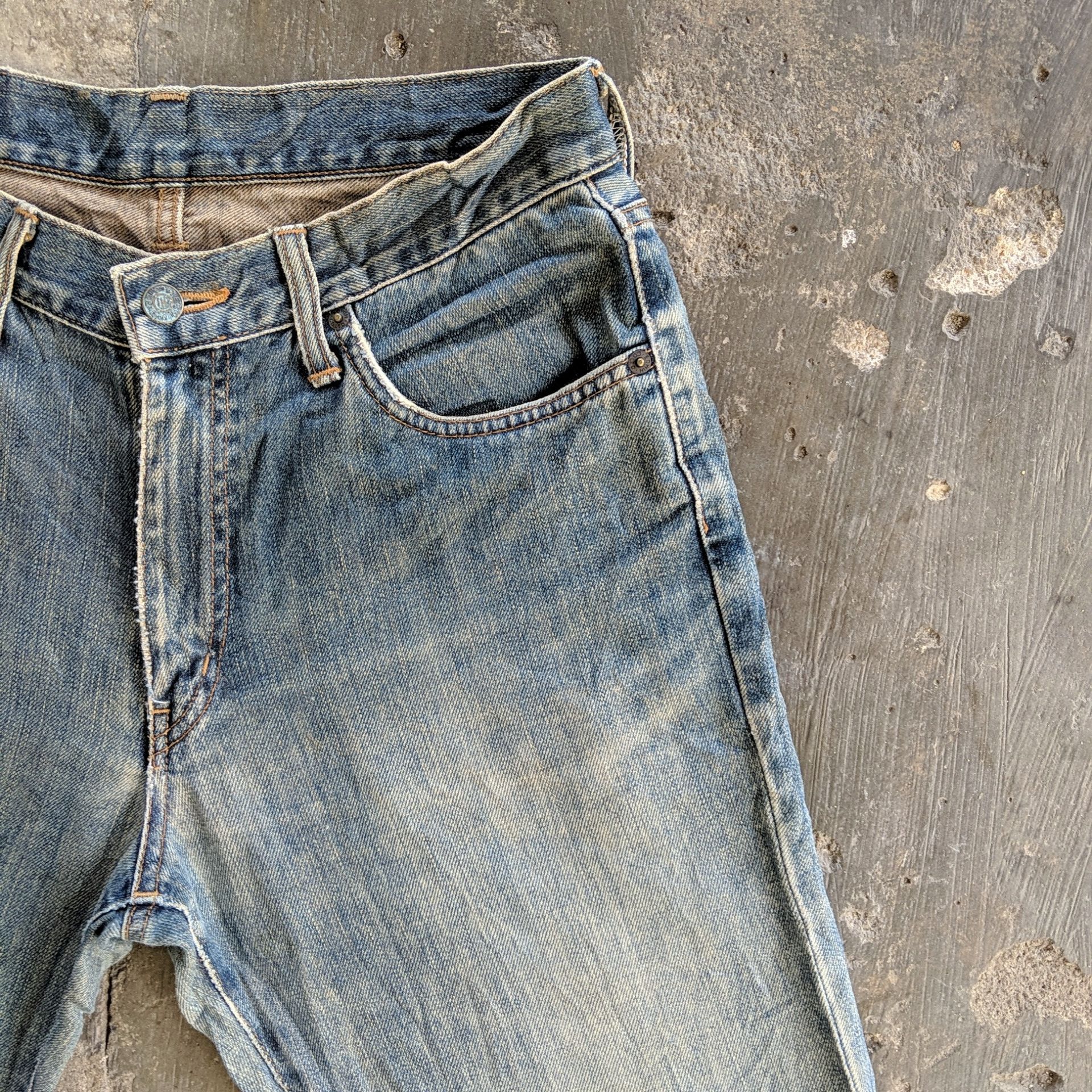 Japanese Brand W31🔥 Vintage Edwin Faded Distressed Denim Jeans Pants Size US 31 - 3 Thumbnail