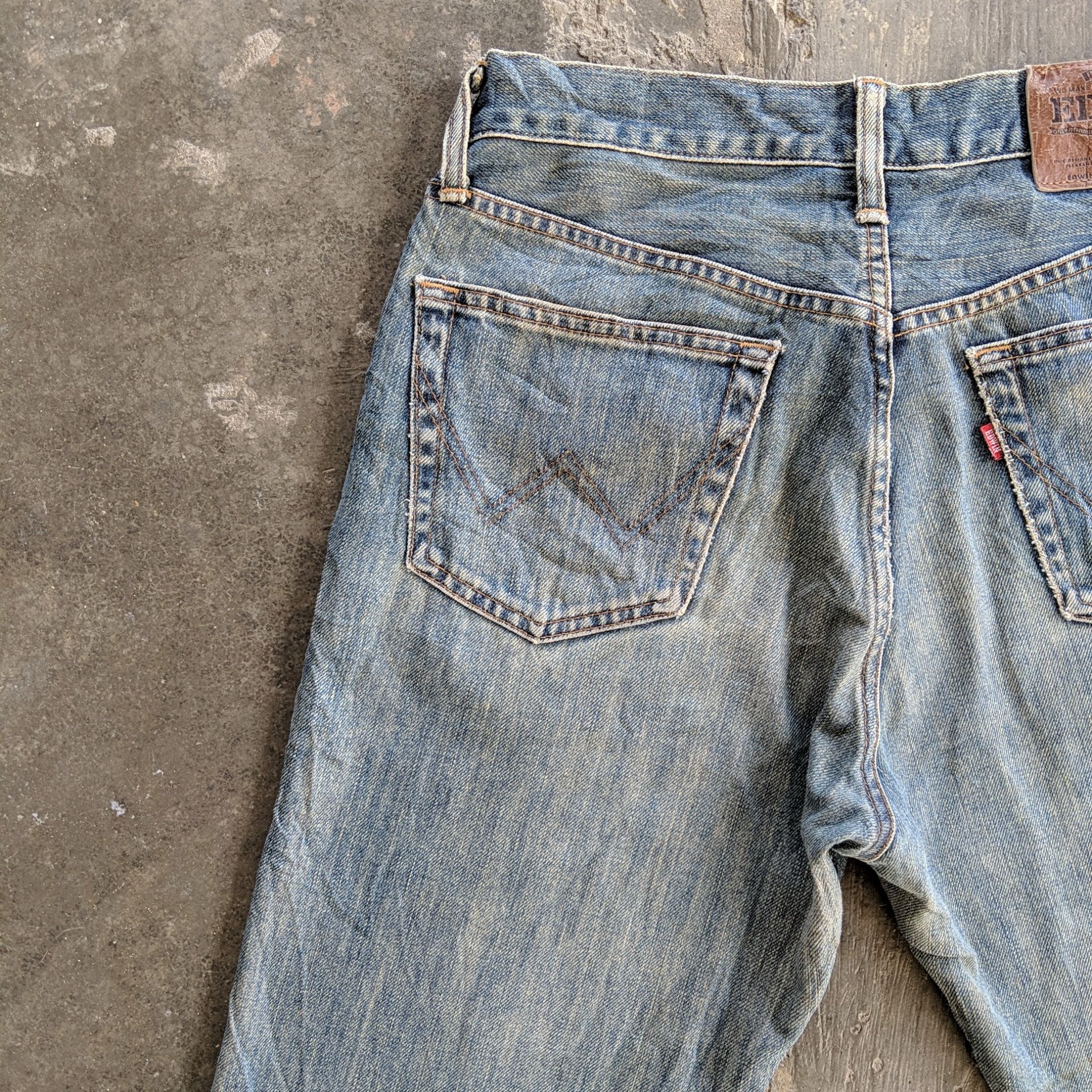 Japanese Brand W31🔥 Vintage Edwin Faded Distressed Denim Jeans Pants Size US 31 - 9 Thumbnail
