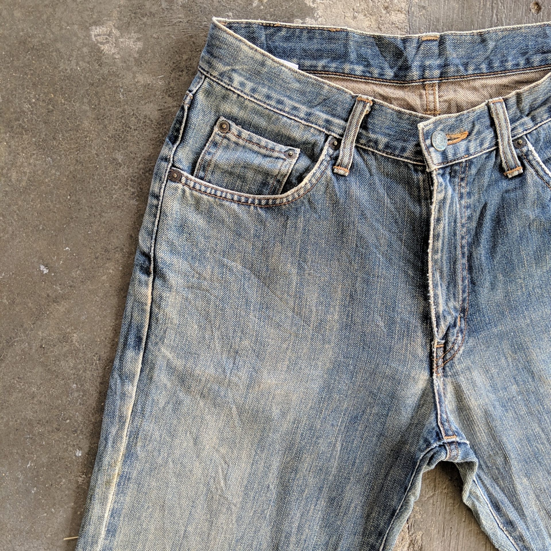Japanese Brand W31🔥 Vintage Edwin Faded Distressed Denim Jeans Pants Size US 31 - 11 Thumbnail
