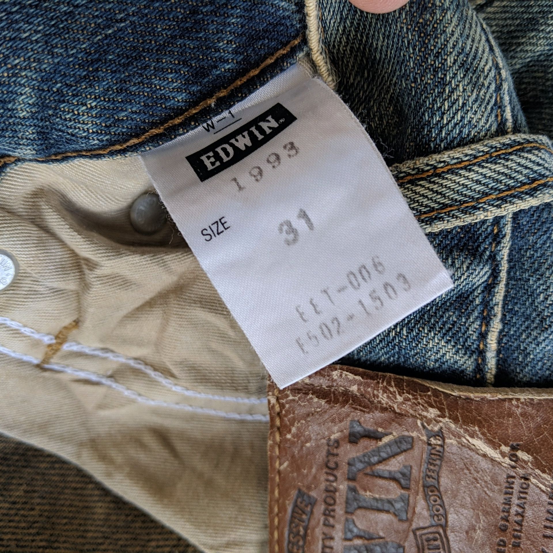Japanese Brand W31🔥 Vintage Edwin Faded Distressed Denim Jeans Pants Size US 31 - 6 Thumbnail