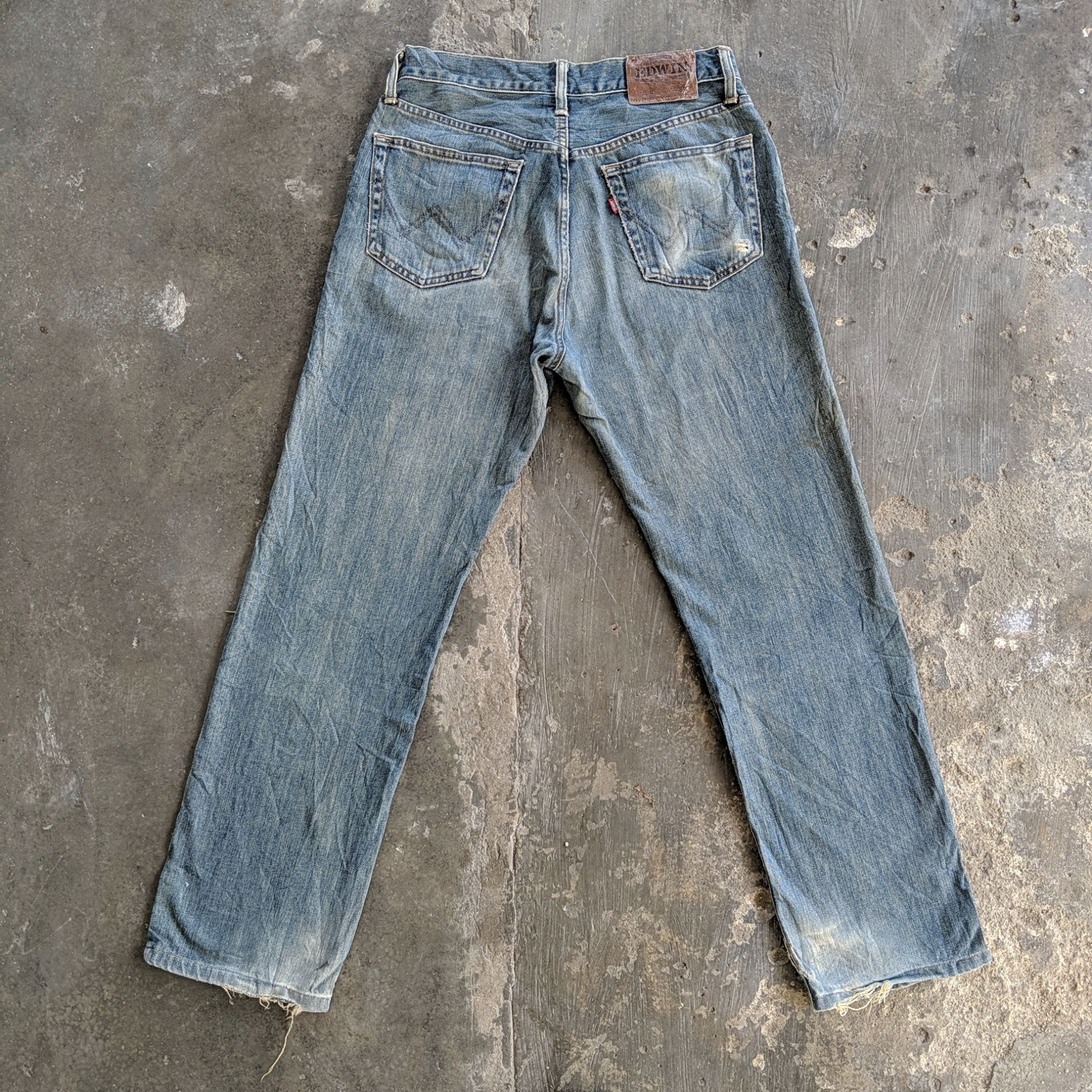 Japanese Brand W31🔥 Vintage Edwin Faded Distressed Denim Jeans Pants Size US 31 - 7 Thumbnail