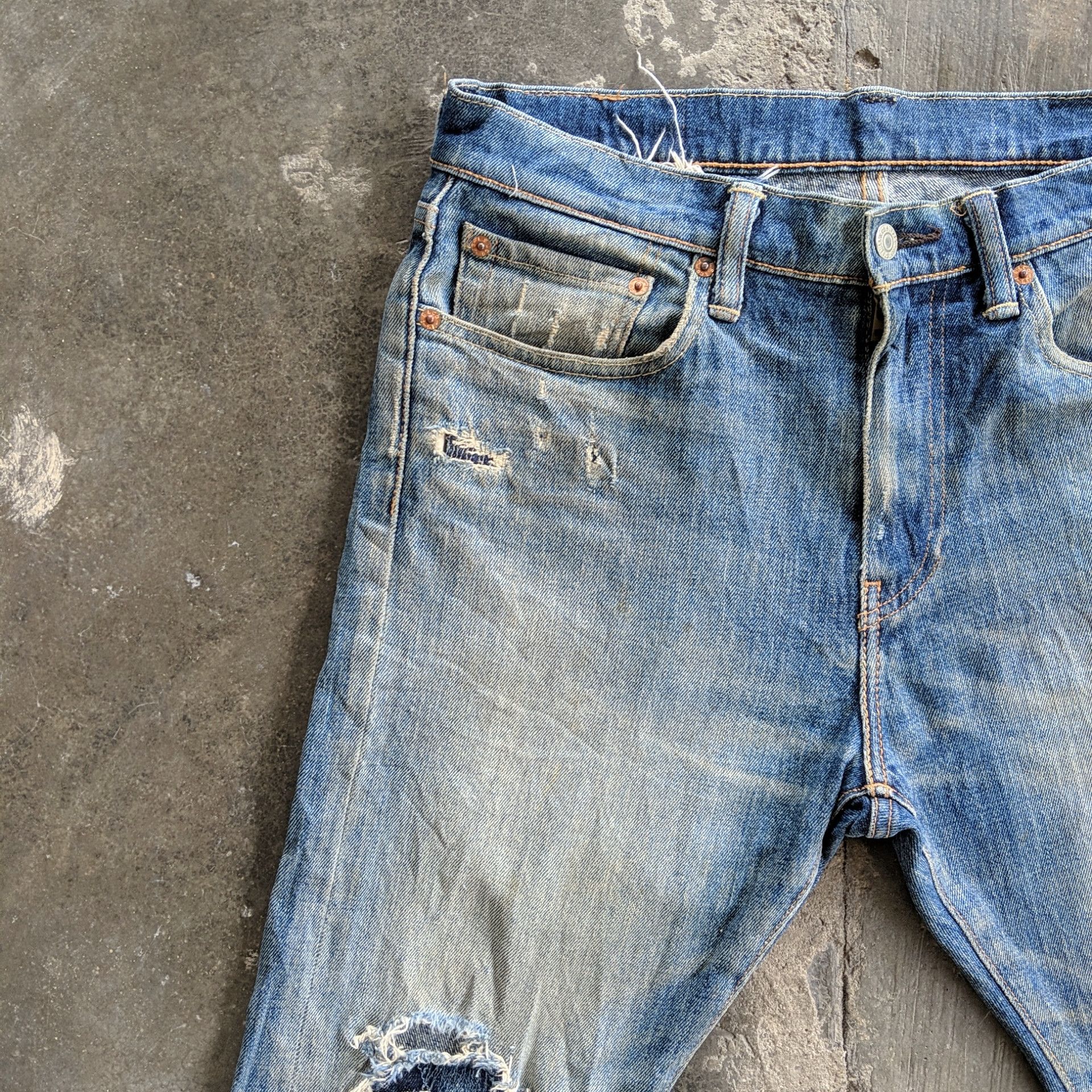 Levi's W32 Vintage Levi's 510 Distressed Faded Denim Jeans Pants Size US 32 / EU 48 - 3 Thumbnail
