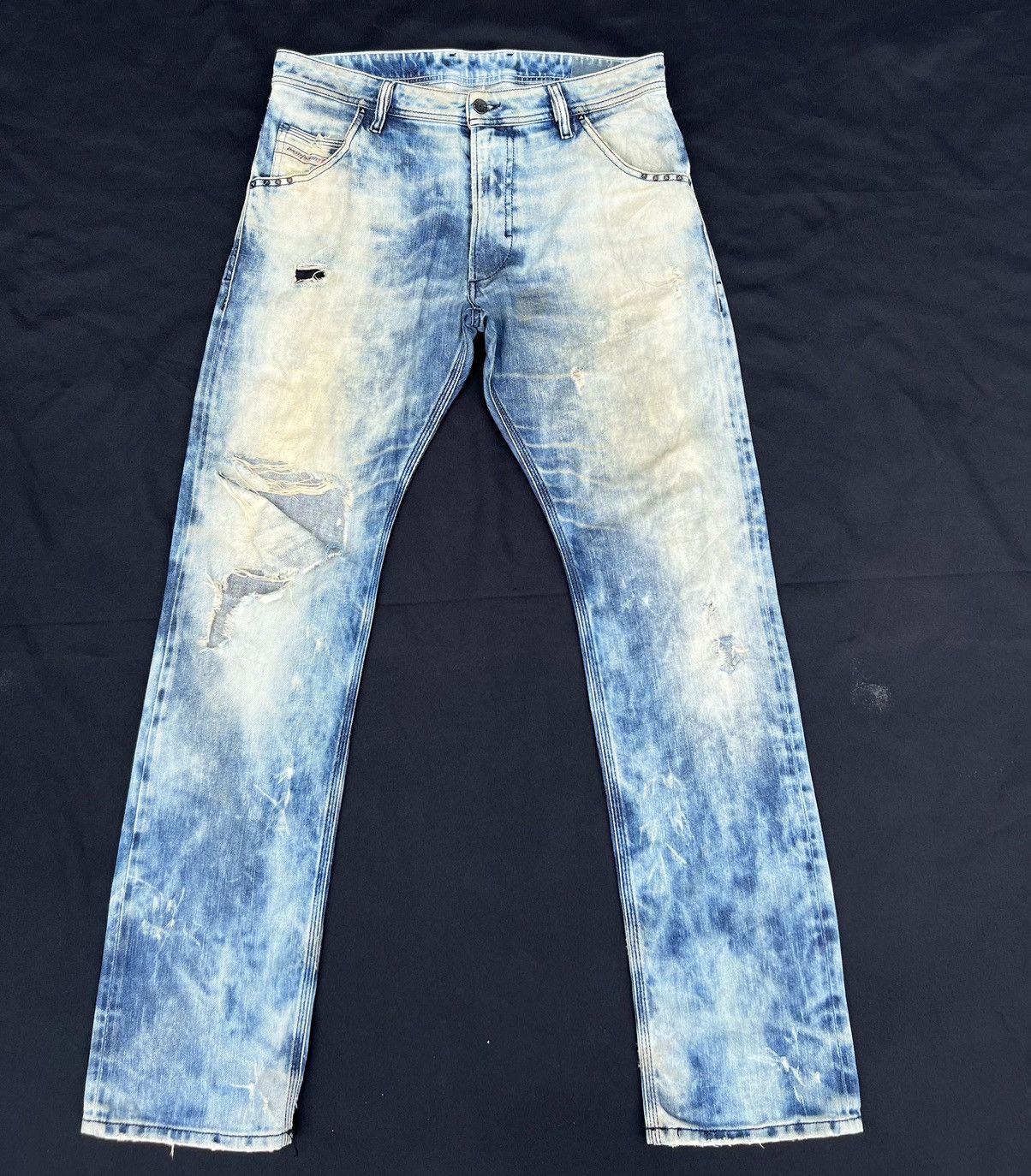 Diesel Trashed Diesel Ripped Denim Faded Jeans Size US 32 / EU 48 - 1 Thumbnail