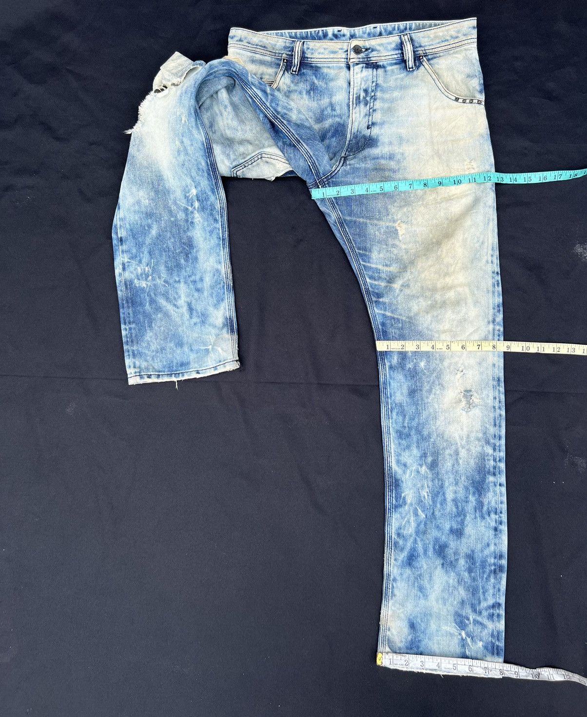 Diesel Trashed Diesel Ripped Denim Faded Jeans Size US 32 / EU 48 - 3 Thumbnail