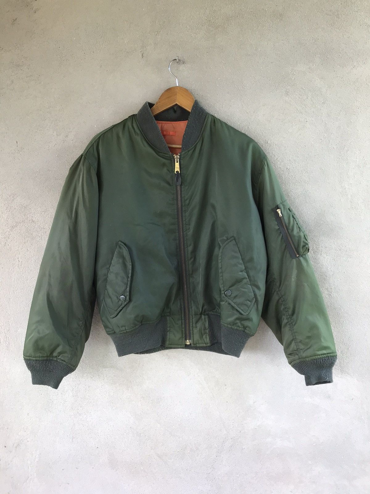 Japanese Brand MA 1 BOMBER FLIGHT SUN FADED JACKET Size US L / EU 52-54 / 3 - 2 Thumbnail