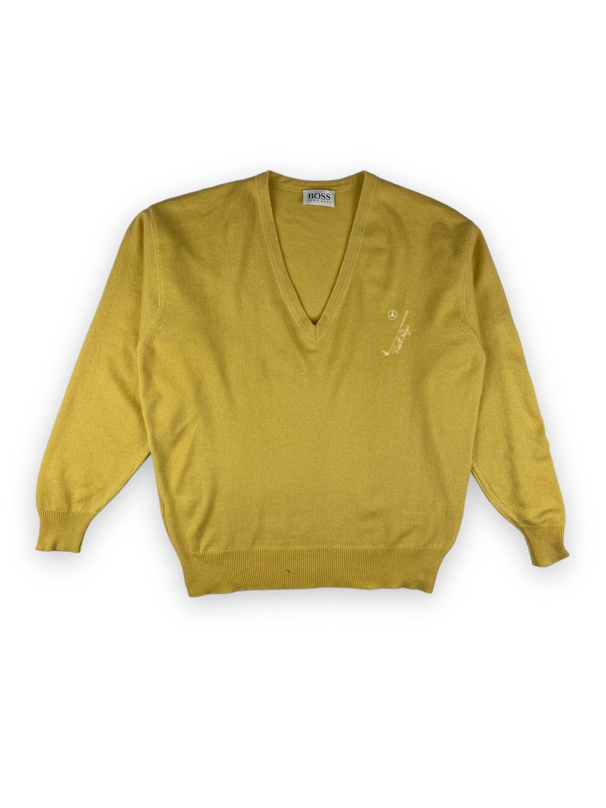 Hugo Boss × Mercedes-Benz × Vintage Mens Vintage Hugo Boss Mercedes Benz Wool Pullover Sweaters Size US L / EU 52-54 / 3 - 1 Thumbnail