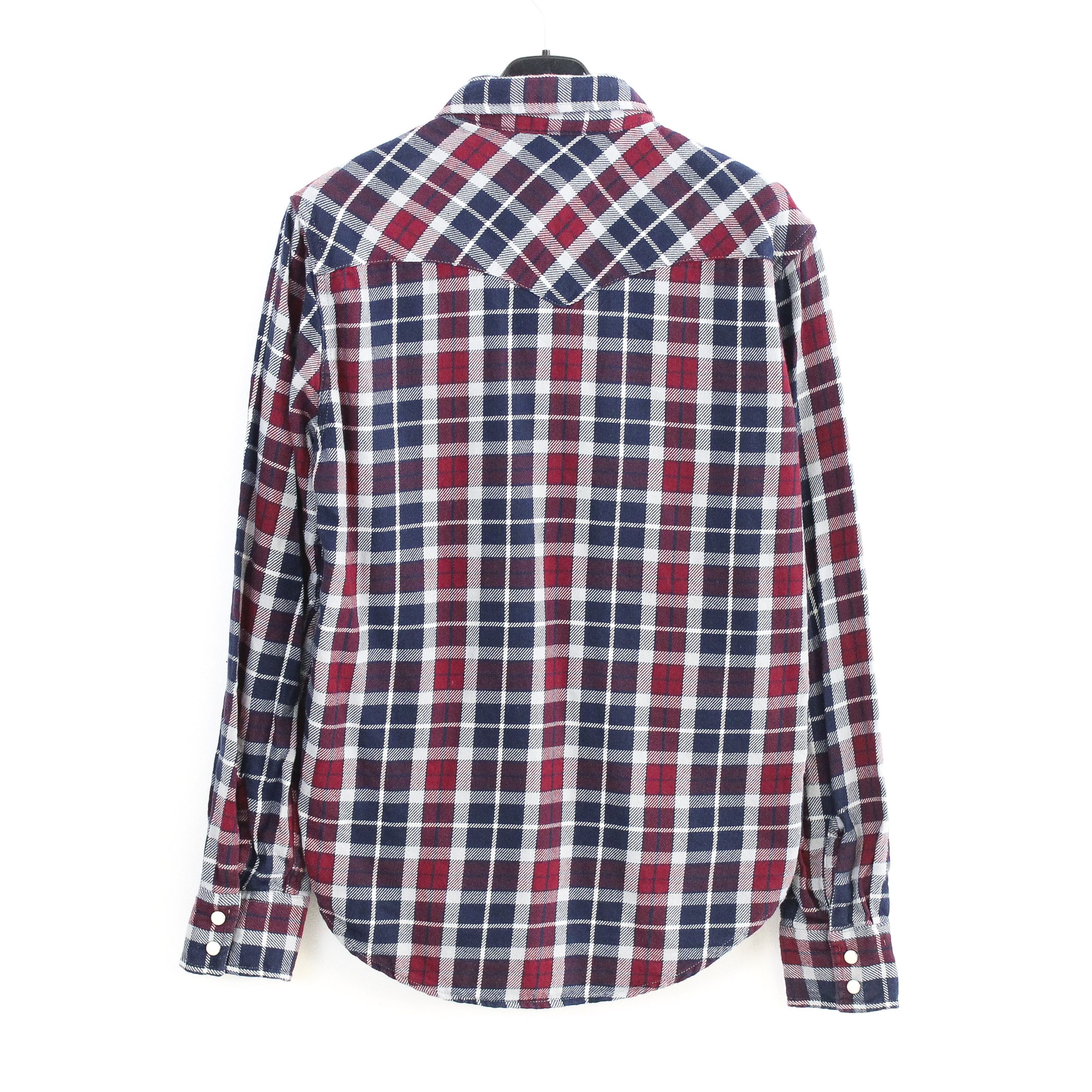 Levi's Western Flannel Check Snap Up Shirt Cotton Overshirt Plaid Size US S / EU 44-46 / 1 - 4 Thumbnail