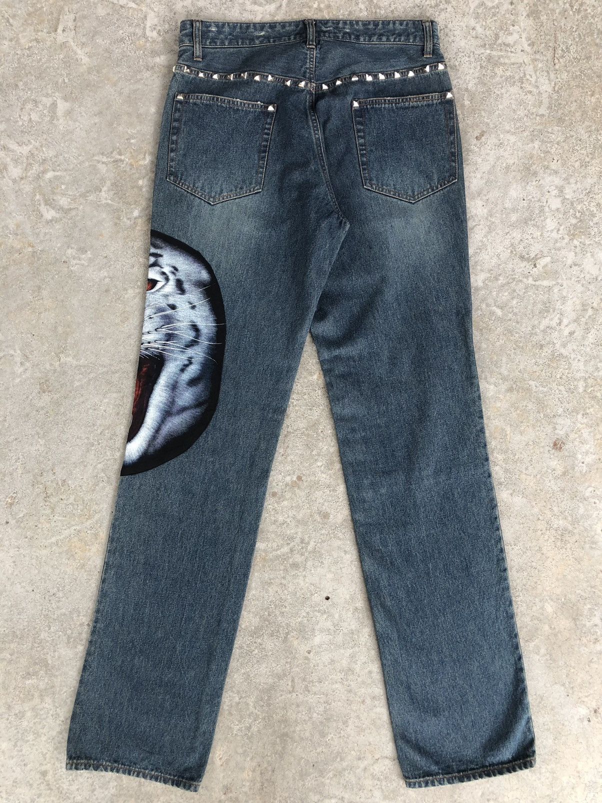 Japanese Brand Japanese Daily Patchwork Embroidered Jeans Punk Style Size US 33 - 2 Thumbnail