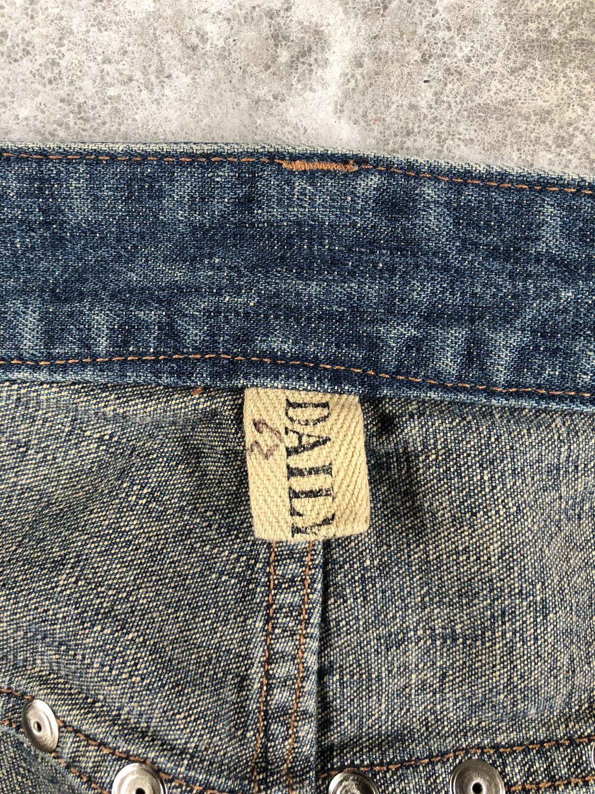 Japanese Brand Japanese Daily Patchwork Embroidered Jeans Punk Style Size US 33 - 15 Thumbnail