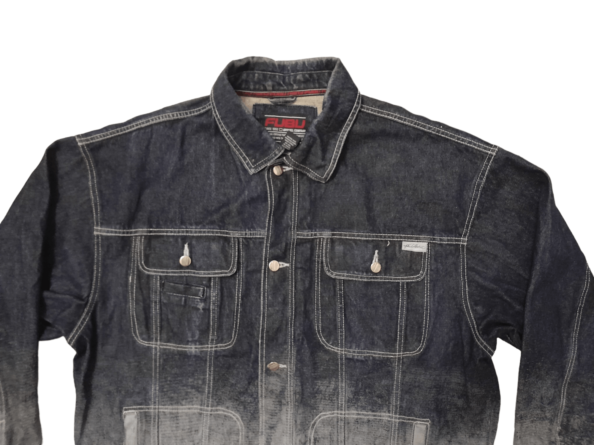 Fubu Fubu Collection Oversized Denim Jacket (E642) Size US XL / EU 56 / 4 - 6 Thumbnail