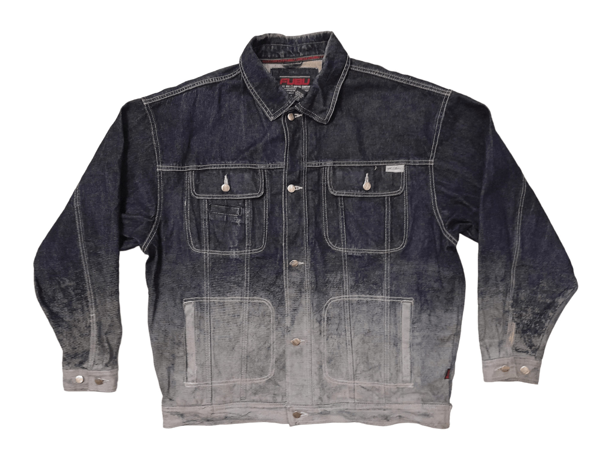 Fubu Fubu Collection Oversized Denim Jacket (E642) Size US XL / EU 56 / 4 - 4 Thumbnail