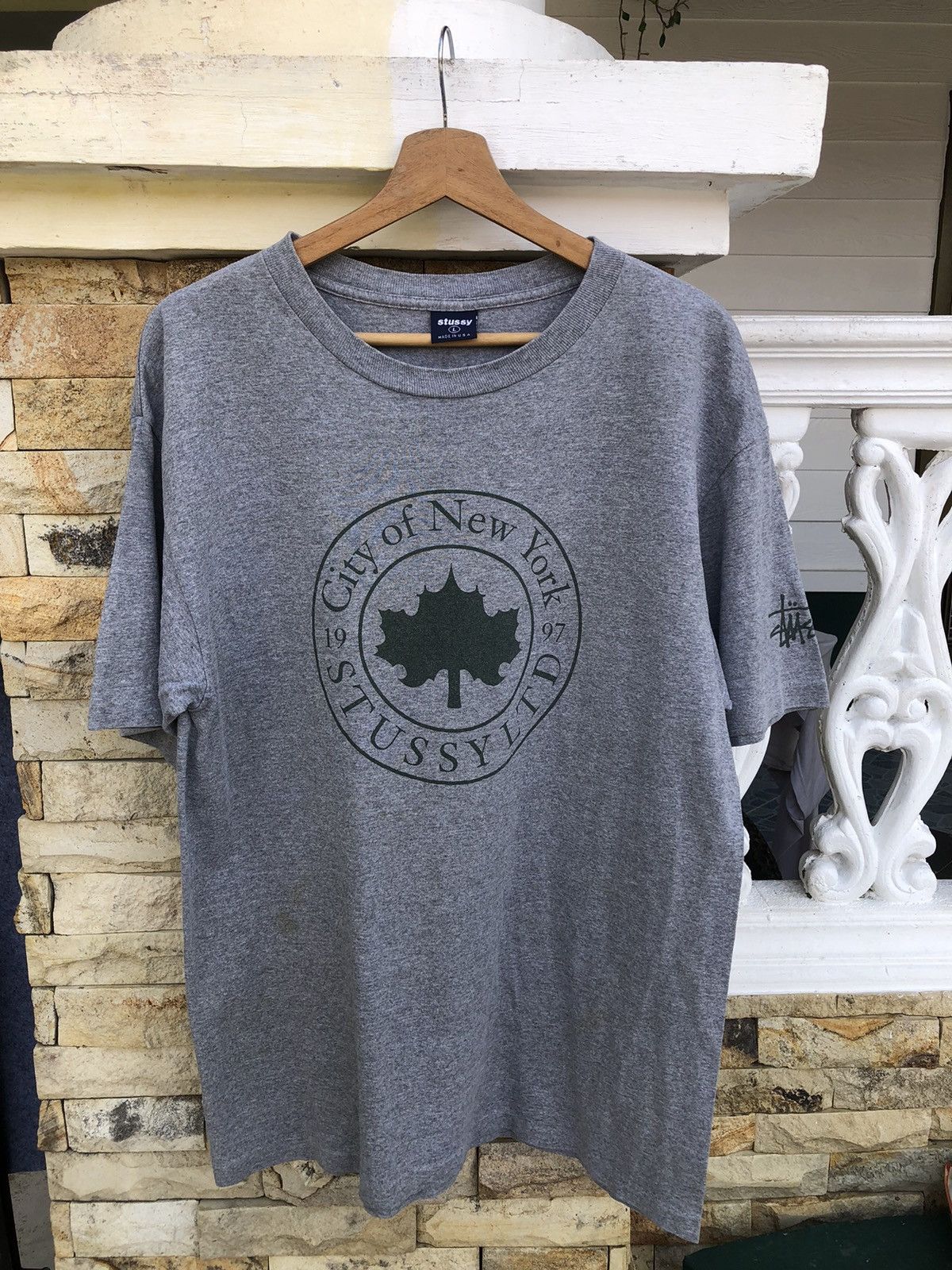 Stussy Rare🔥Vtg 90s Stussy City Of New York T Shirt Size US L / EU 52-54 / 3 - 2 Thumbnail