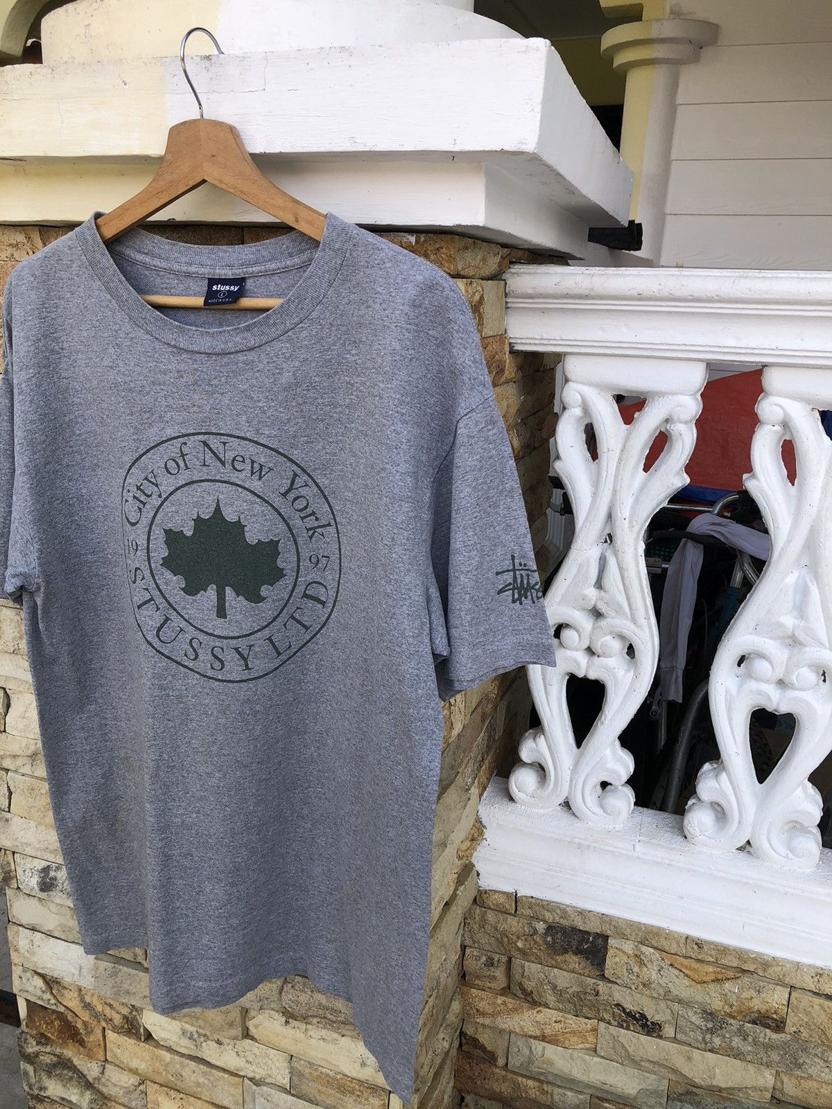 Stussy Rare🔥Vtg 90s Stussy City Of New York T Shirt Size US L / EU 52-54 / 3 - 3 Thumbnail