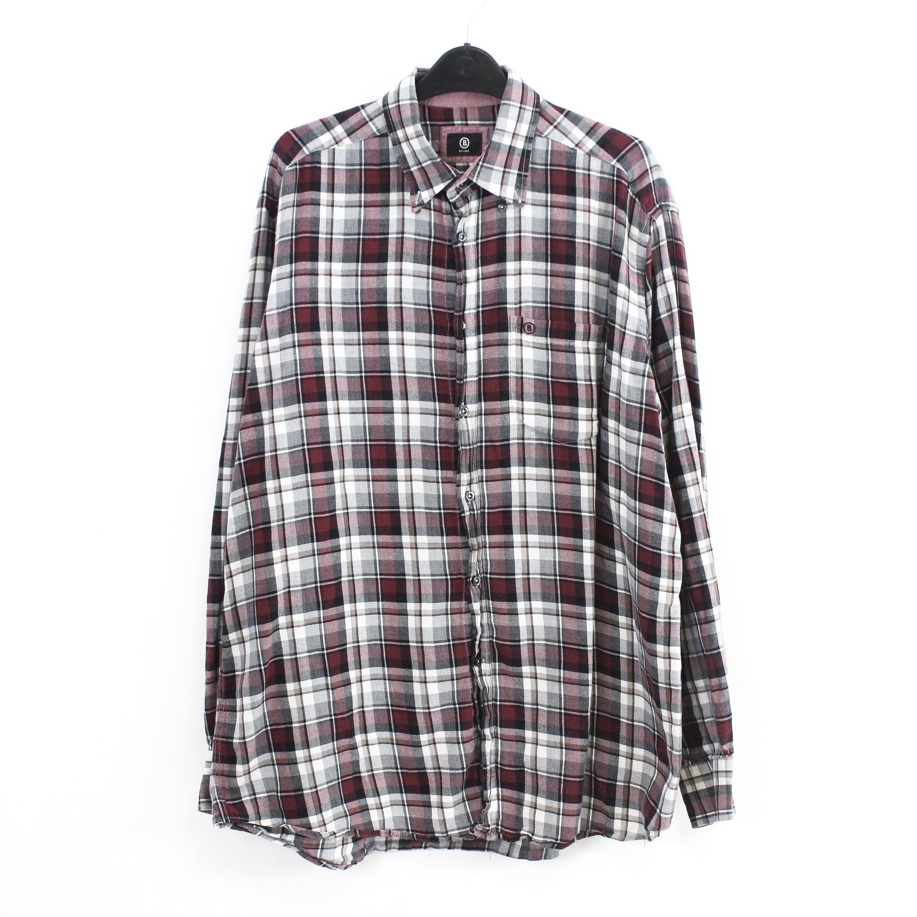 Bogner 17" Size 43 Shirt Check Plaid Tartan Button Up Long Sleeve Size US XL / EU 56 / 4 - 1 Thumbnail