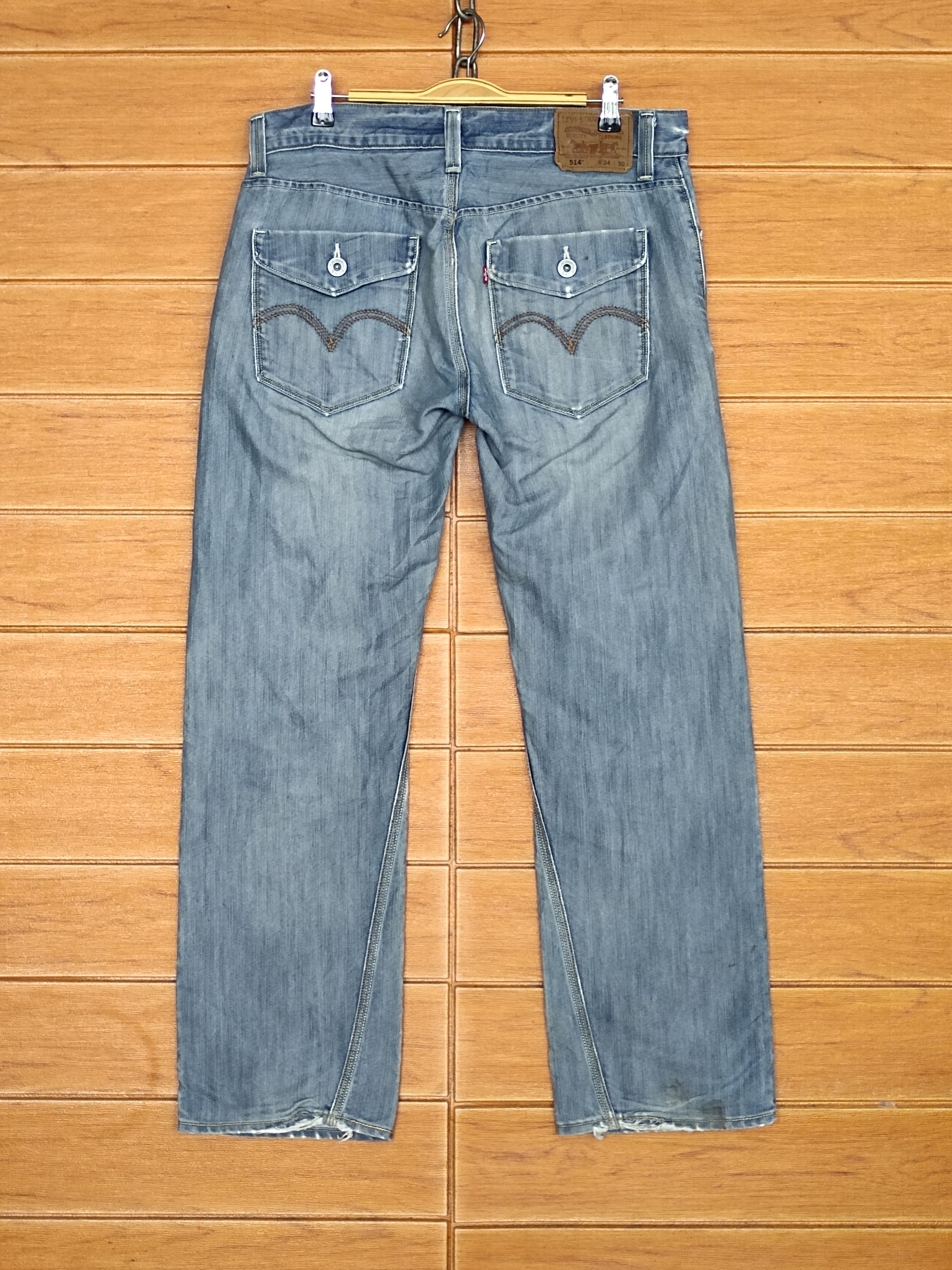 Levi's Vintage Clothing Levi's 514 Distressed Loose Wide Denim Jeans Size US 34 / EU 50 - 7 Thumbnail