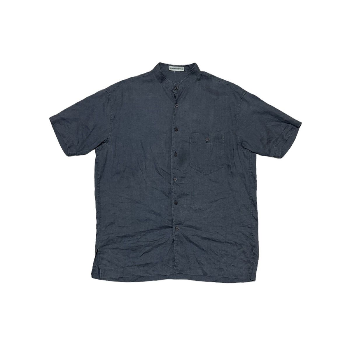 Issey Miyake Issey Miyake Men Mandarin Collar Linen Button ups Shirt Size US XL / EU 56 / 4 - 1 Thumbnail