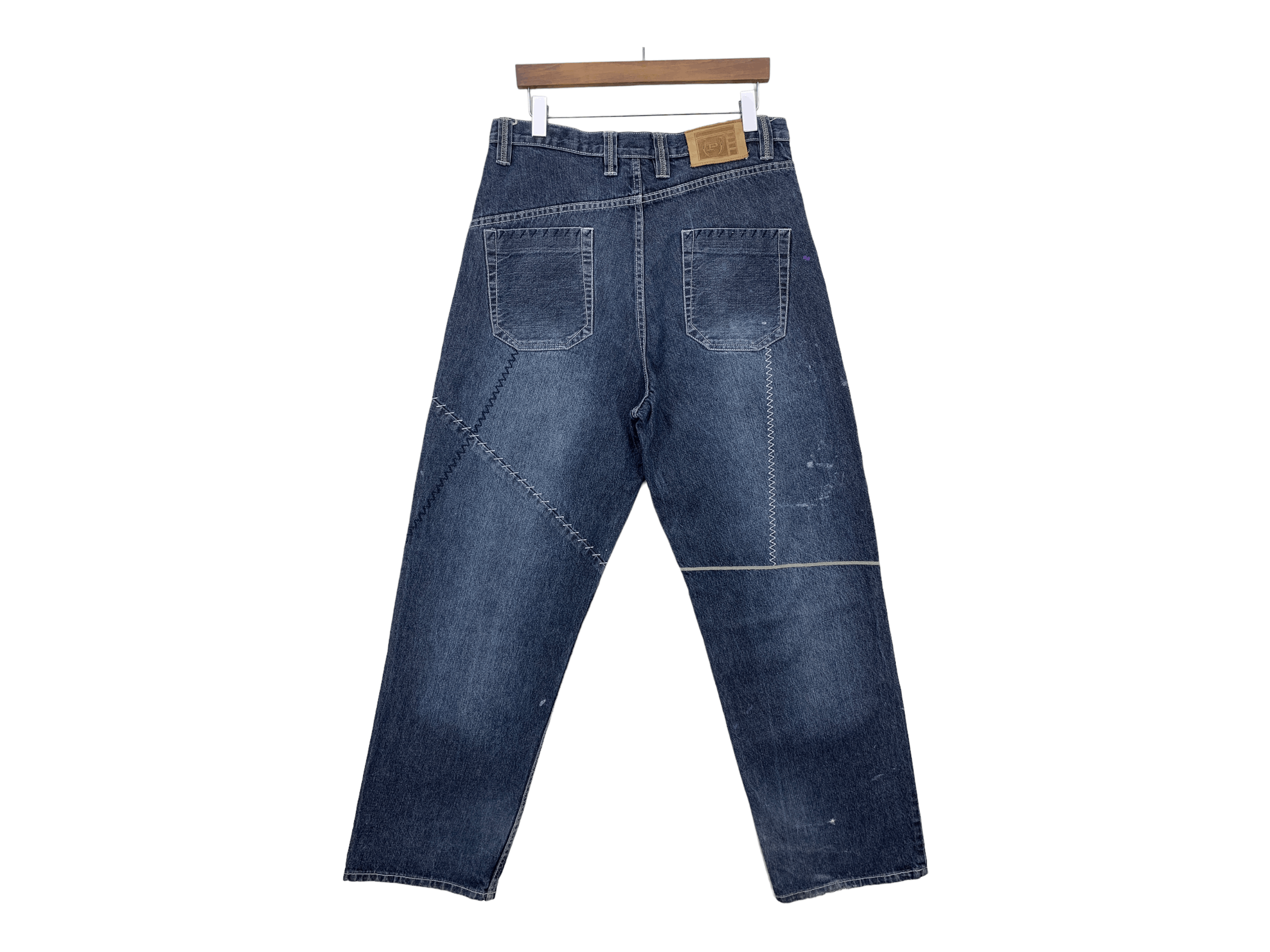 Phat Farm Phat Farm Baggy Patchwork Jeans Hip Hop Skateboards Jeans Size US 32 / EU 48 - 2 Thumbnail