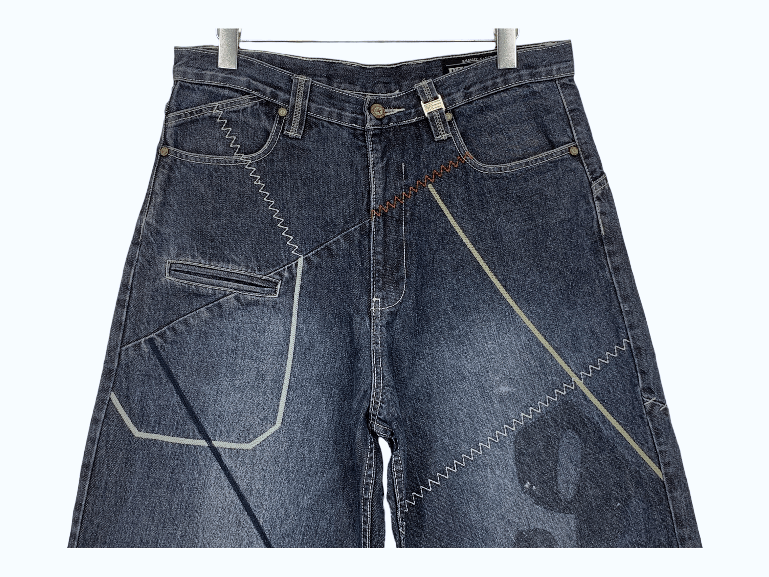 Phat Farm Phat Farm Baggy Patchwork Jeans Hip Hop Skateboards Jeans Size US 32 / EU 48 - 3 Thumbnail