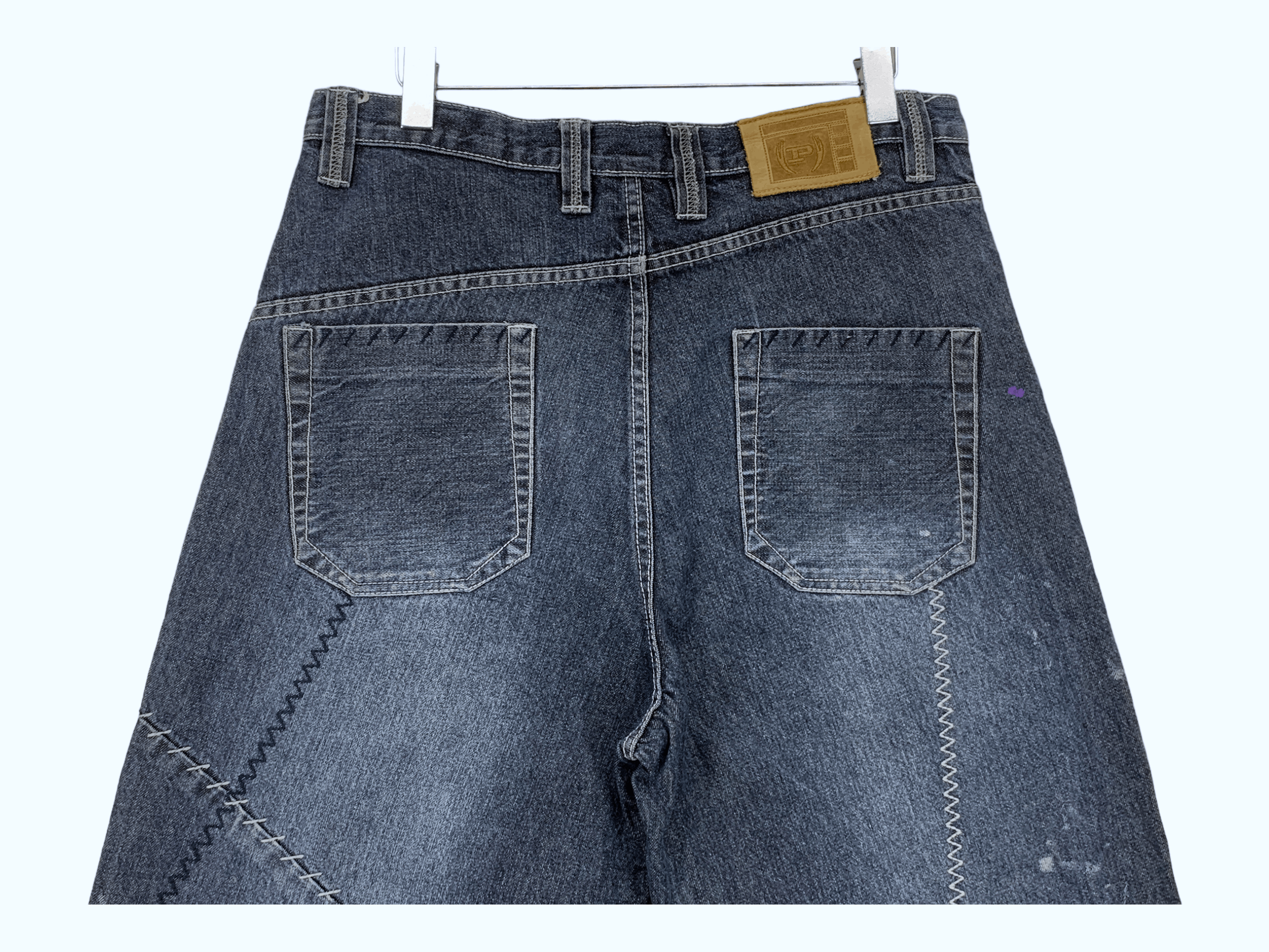 Phat Farm Phat Farm Baggy Patchwork Jeans Hip Hop Skateboards Jeans Size US 32 / EU 48 - 6 Thumbnail