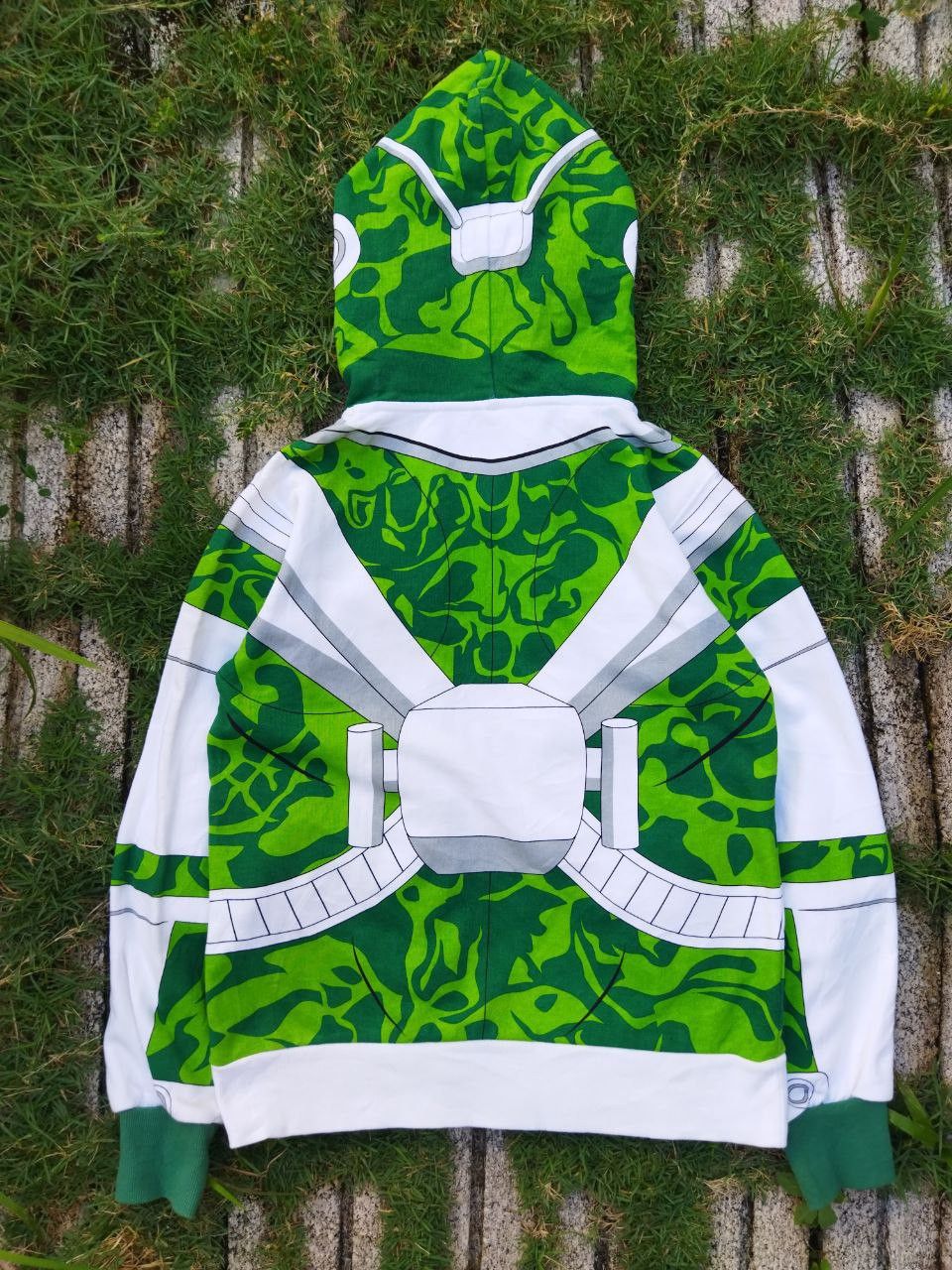 Anime Vintage Jojo's Bizarre Hierophant Green Full Zip Hoodie Size US S / EU 44-46 / 1 - 7 Thumbnail