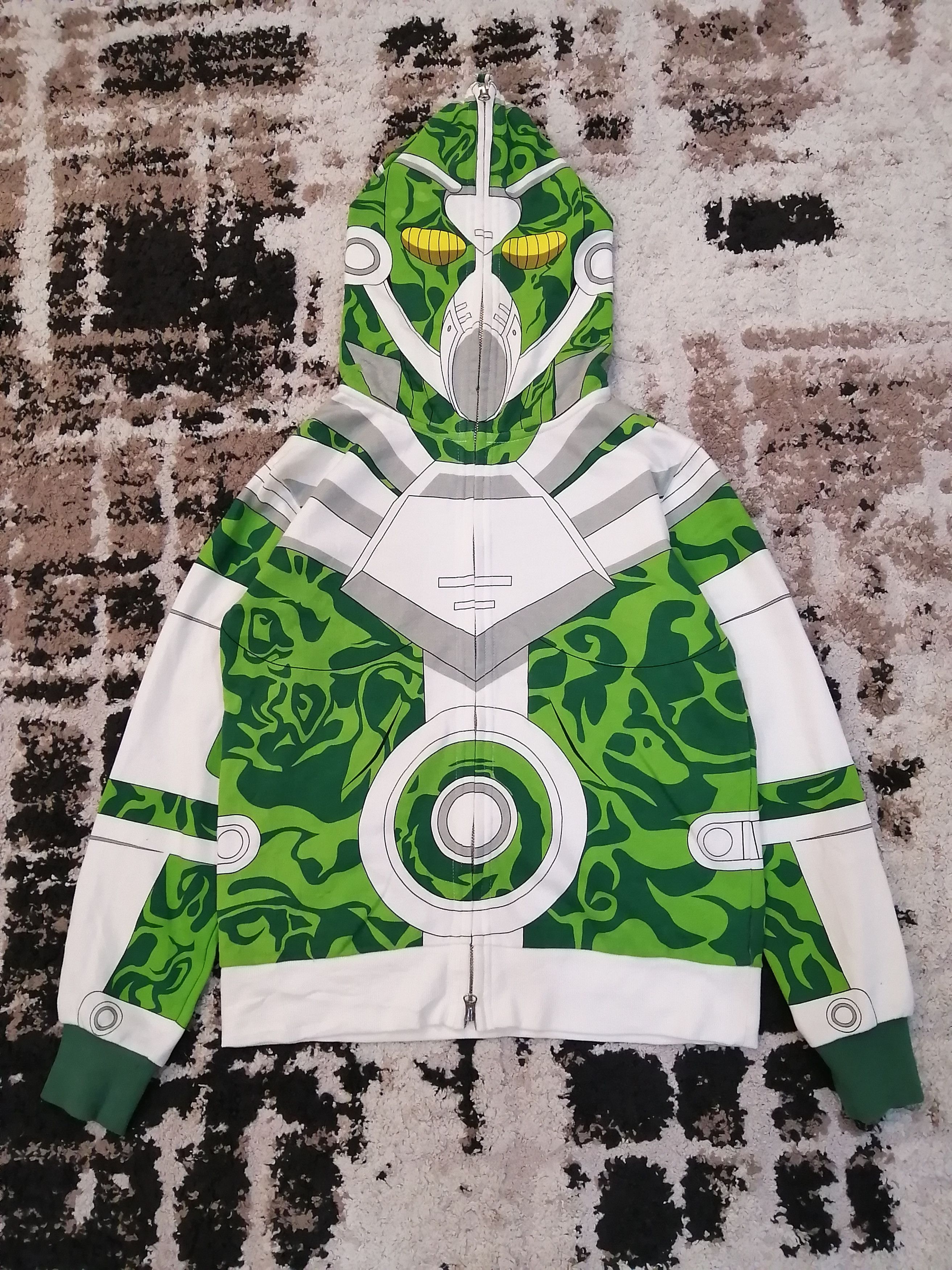 Anime Vintage Jojo's Bizarre Hierophant Green Full Zip Hoodie Size US S / EU 44-46 / 1 - 10 Thumbnail