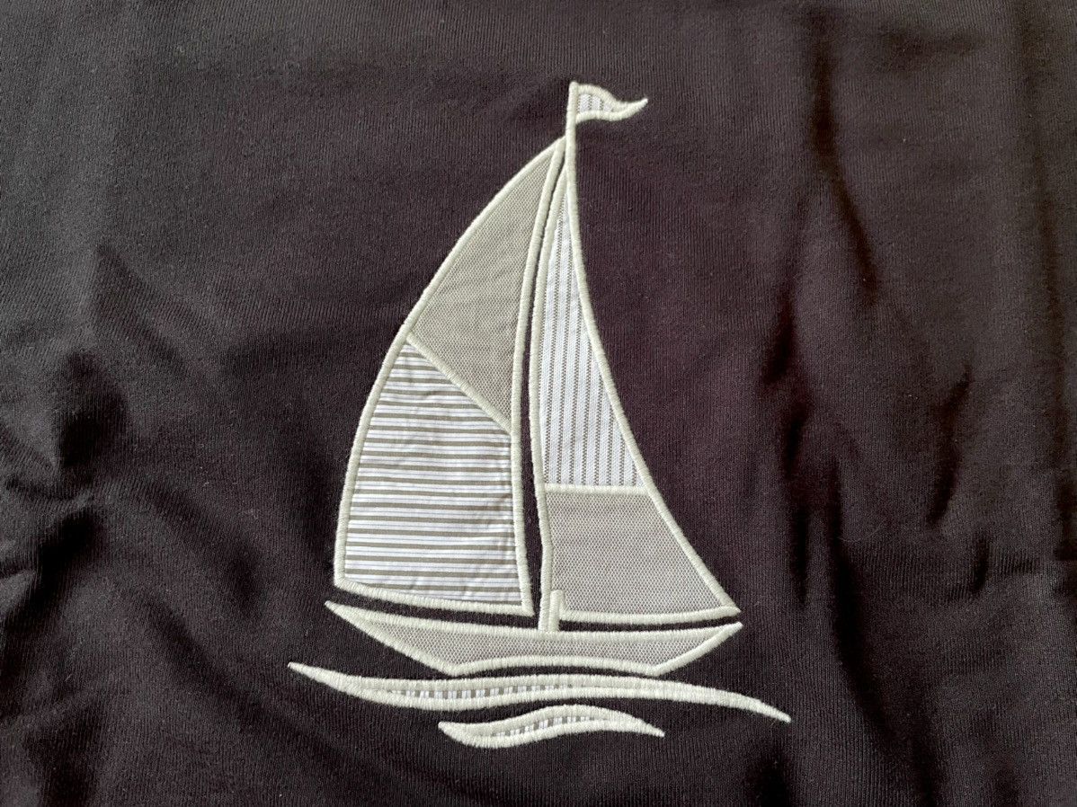 JW Anderson × Uniqlo XL Extra Large Boat Crewneck Long Sleeve Black Striped Size US XL / EU 56 / 4 - 14 Thumbnail