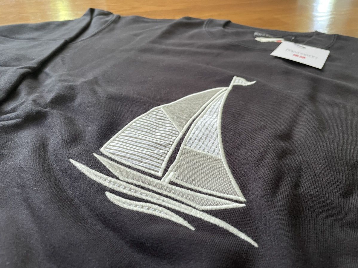 JW Anderson × Uniqlo XL Extra Large Boat Crewneck Long Sleeve Black Striped Size US XL / EU 56 / 4 - 2 Thumbnail