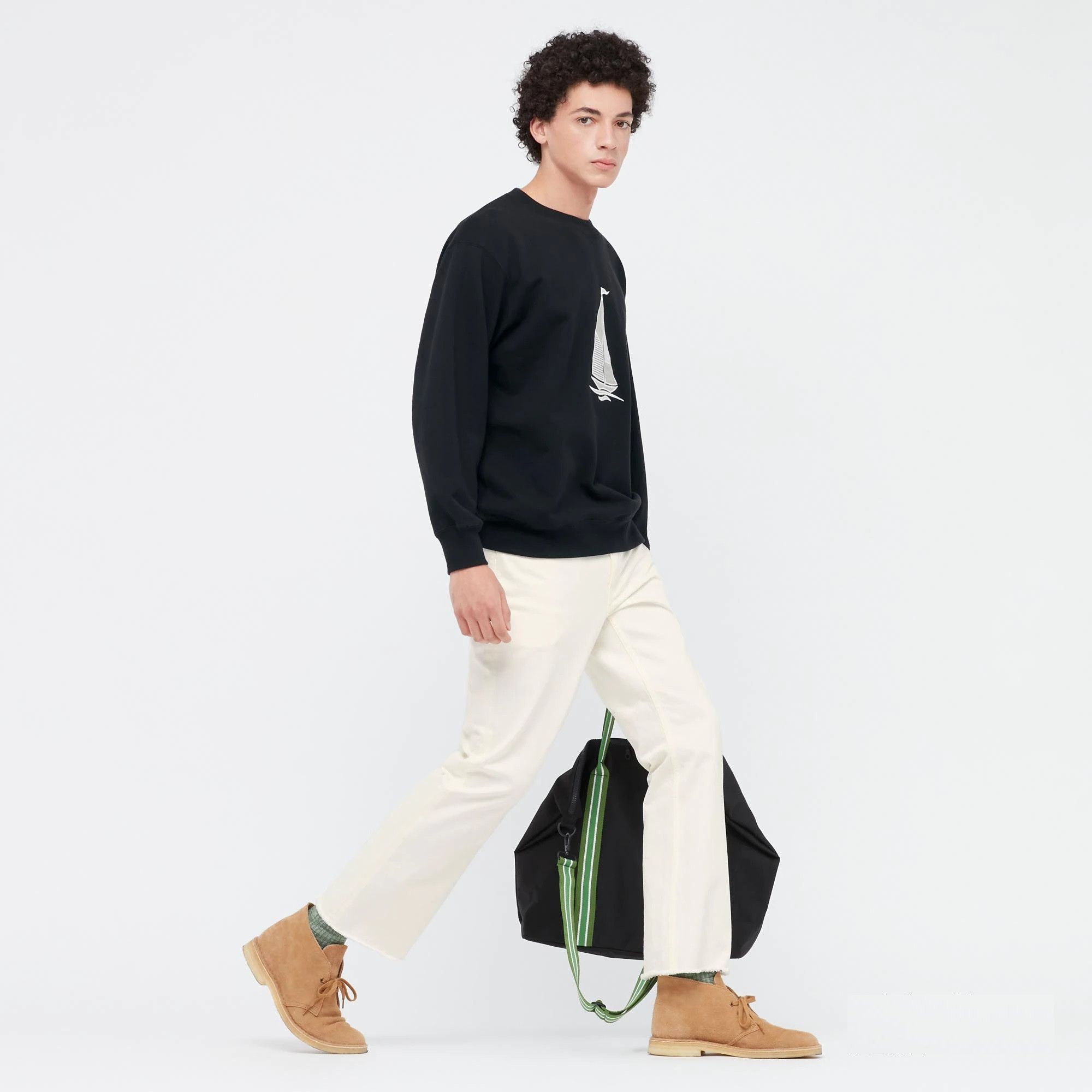 JW Anderson × Uniqlo XL Extra Large Boat Crewneck Long Sleeve Black Striped Size US XL / EU 56 / 4 - 6 Thumbnail