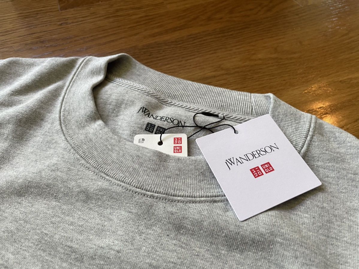 JW Anderson × Uniqlo Medium Patchwork Boat Crewneck Long Sleeve Gray Striped Size US M / EU 48-50 / 2 - 6 Thumbnail