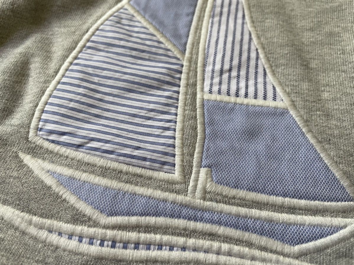 JW Anderson × Uniqlo Medium Patchwork Boat Crewneck Long Sleeve Gray Striped Size US M / EU 48-50 / 2 - 12 Thumbnail