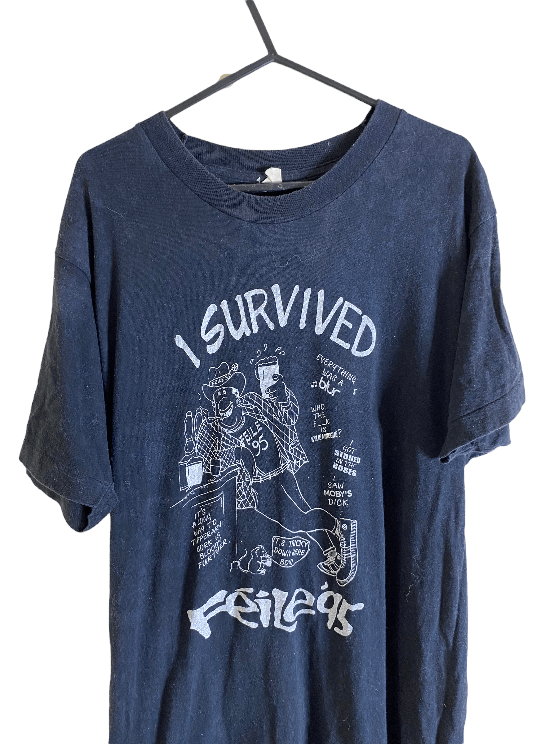 Band Tees × Vintage I Survived Feile 95' tour tee, size M, prodigy, blur, 90s Size US M / EU 48-50 / 2 - 5 Thumbnail