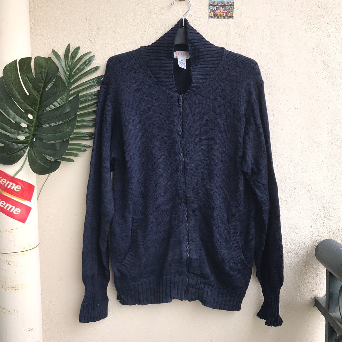 image of Avant Garde x Beams Plus Vintage Beams Mohair Knitwear in Blue, Men's (Size Medium)