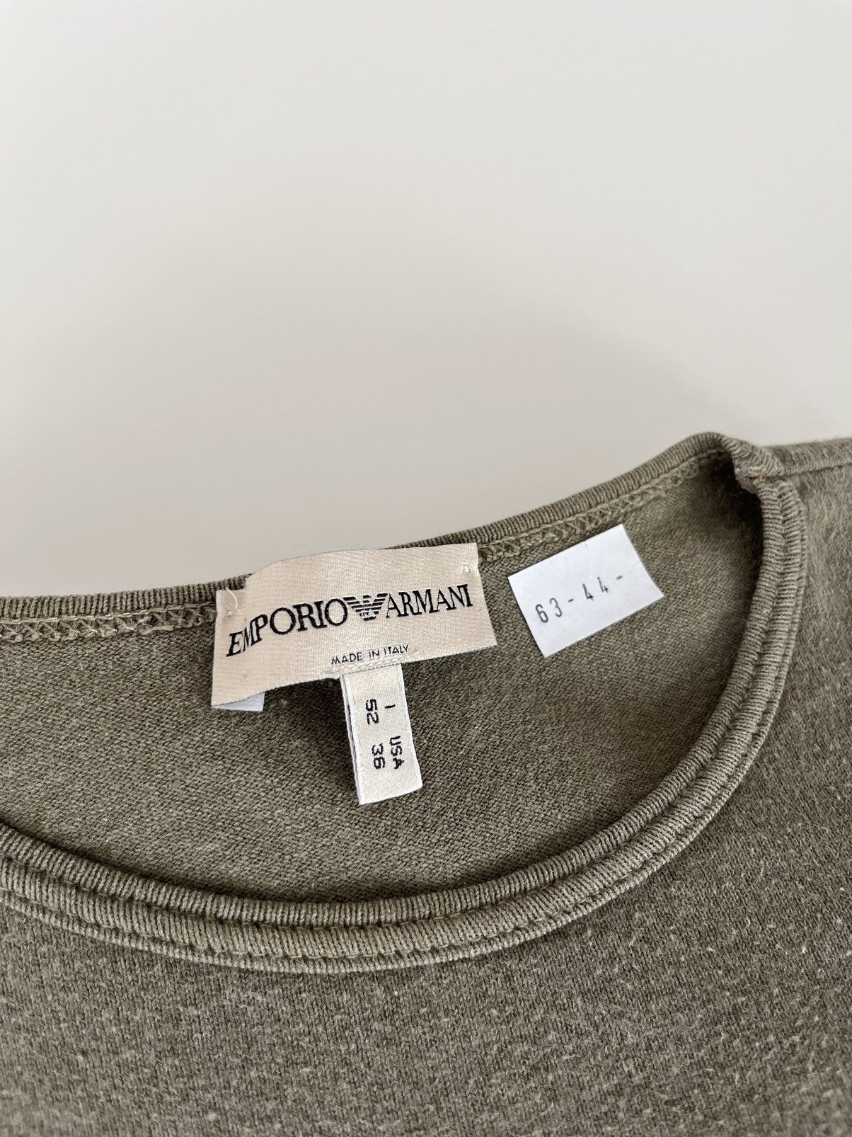 Emporio Armani × Vintage Vintage 90’s Emporio Armani Long Sleeve T-Shirt Size US M / EU 48-50 / 2 - 8 Thumbnail