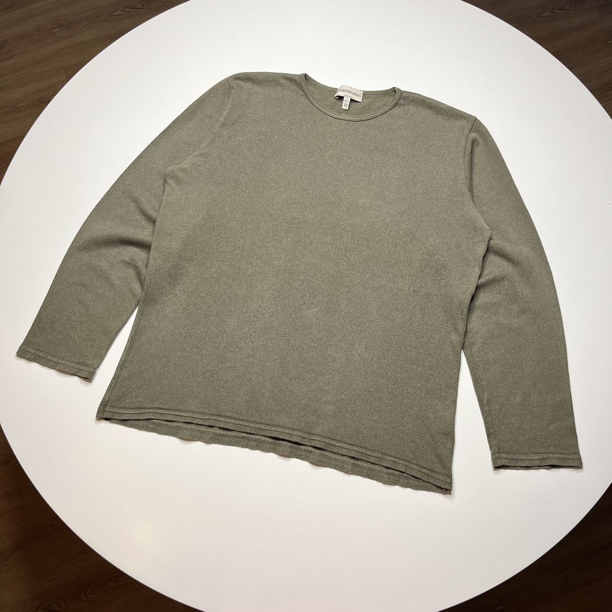 Emporio Armani × Vintage Vintage 90’s Emporio Armani Long Sleeve T-Shirt Size US M / EU 48-50 / 2 - 3 Thumbnail