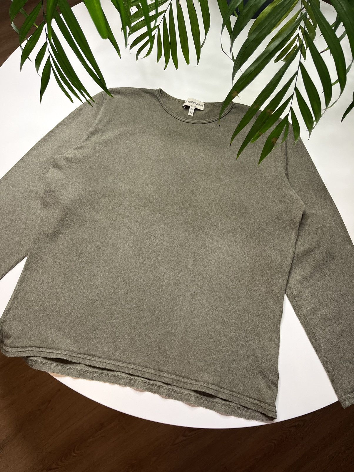 Emporio Armani × Vintage Vintage 90’s Emporio Armani Long Sleeve T-Shirt Size US M / EU 48-50 / 2 - 4 Thumbnail