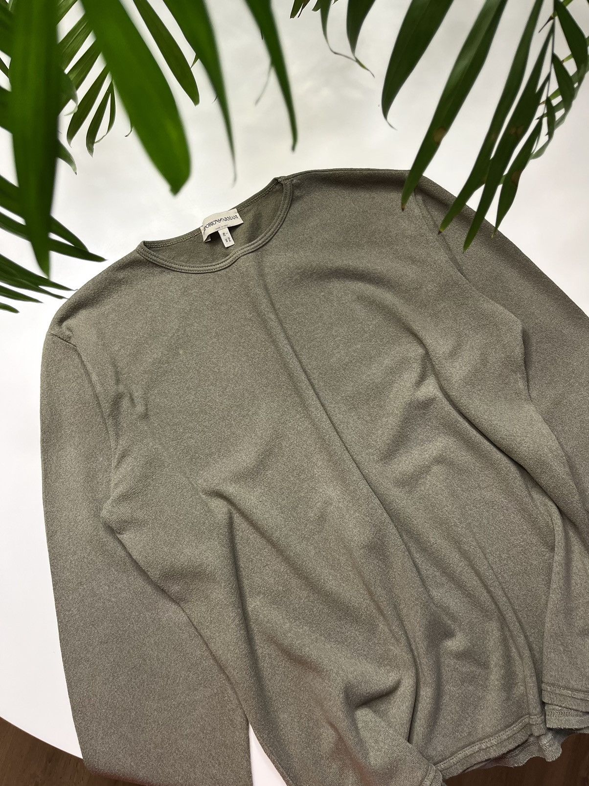 Emporio Armani × Vintage Vintage 90’s Emporio Armani Long Sleeve T-Shirt Size US M / EU 48-50 / 2 - 5 Thumbnail