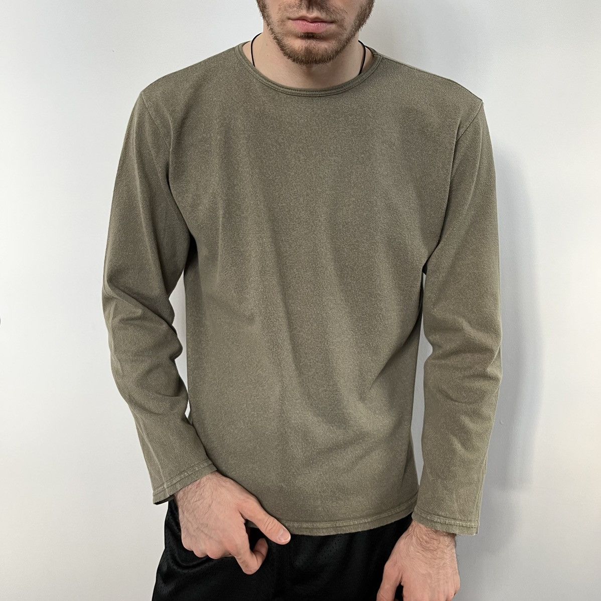 Emporio Armani × Vintage Vintage 90’s Emporio Armani Long Sleeve T-Shirt Size US M / EU 48-50 / 2 - 2 Thumbnail