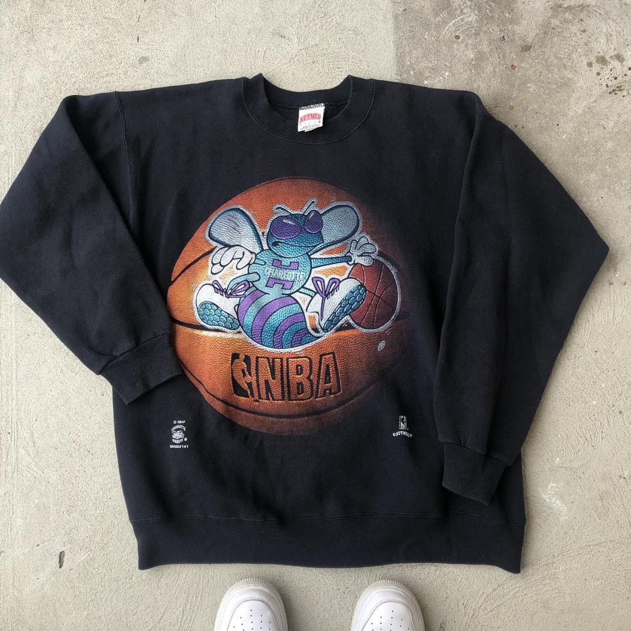 Vintage Nutmeg mills Charlotte hornets black