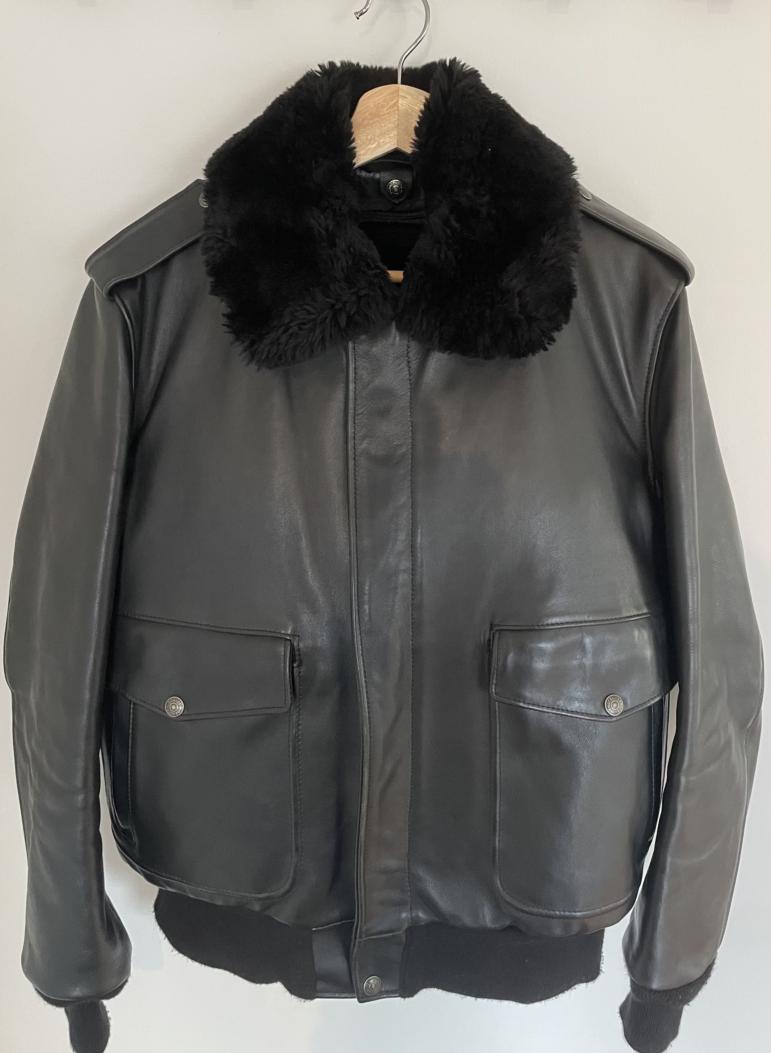 Blouson Aviateur Schott 684-SM En Cuir Noir Vintage - Taille 48US (2XL), Années 80, Occasion Très Bon état