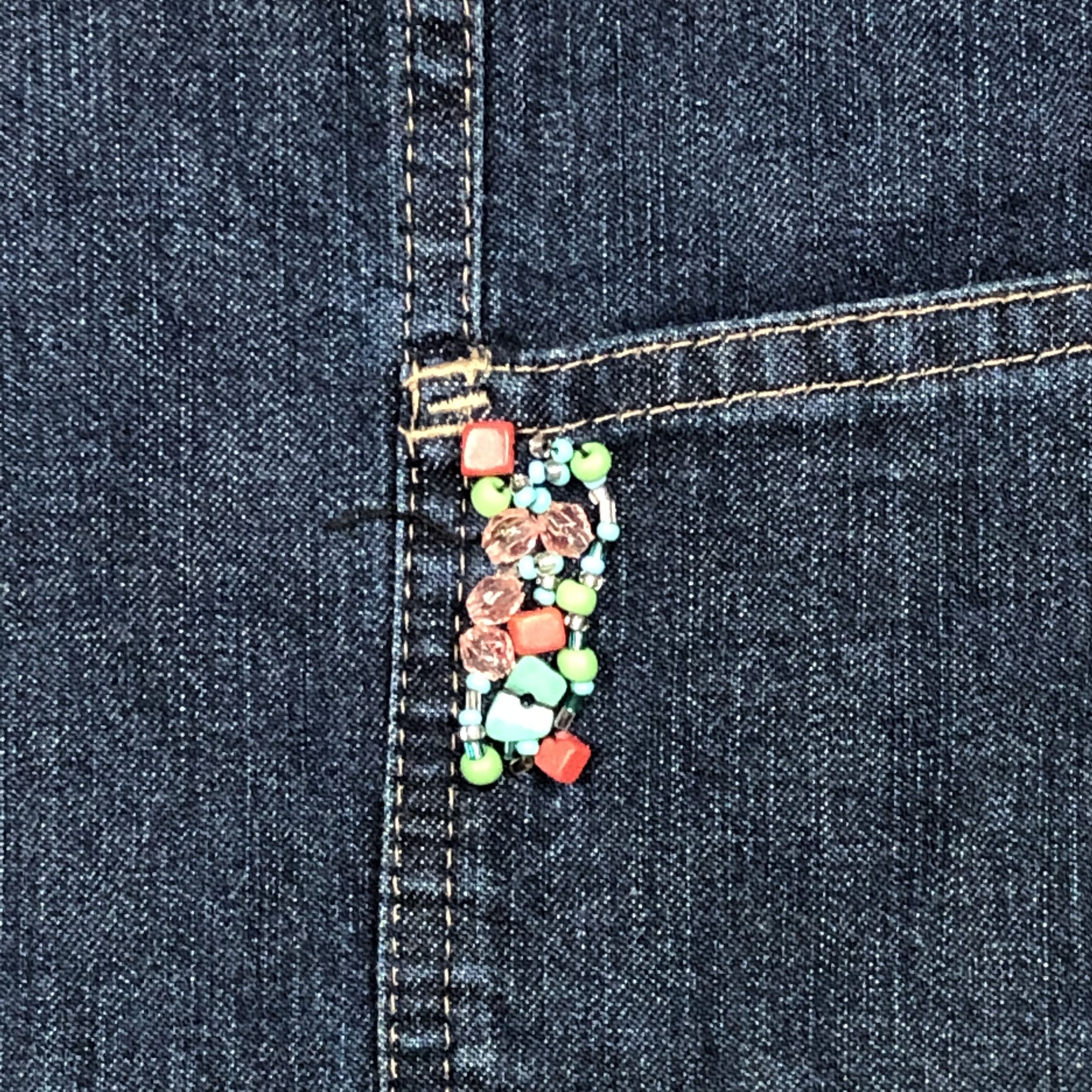 Vintage BASLER Denim Jeans Buttons Up Jacket 90's Size XL / US 12-14 / IT 48-50 - 4 Thumbnail