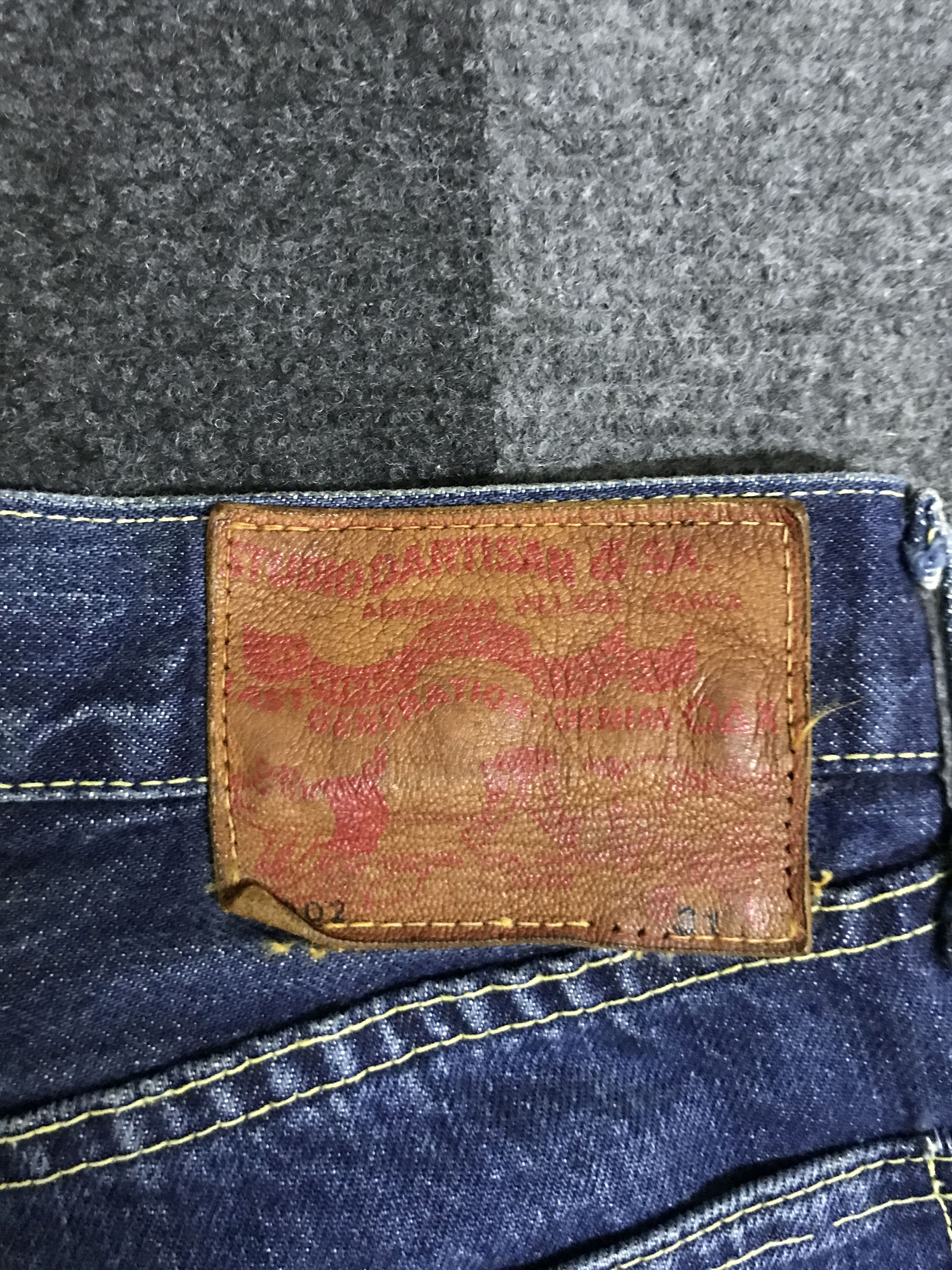 Japanese Brand D154 STUDIO D Artisan Double Line Selvedge Jeans Size US 31 - 15 Thumbnail