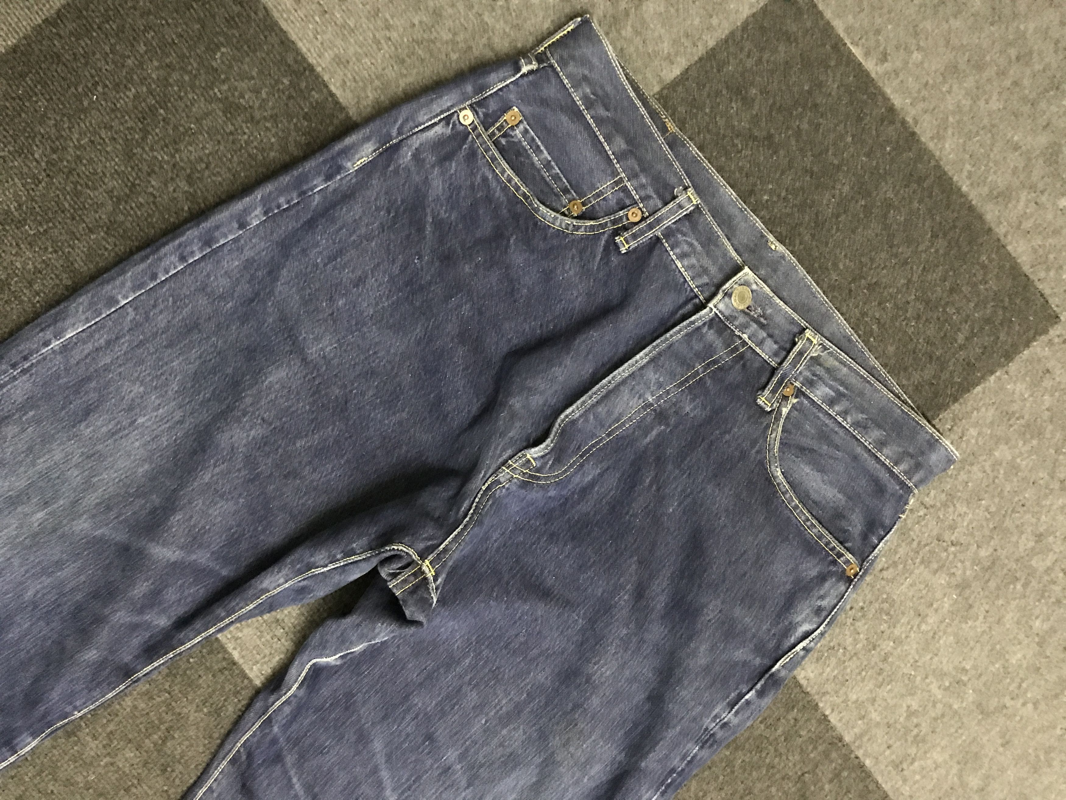 Japanese Brand D154 STUDIO D Artisan Double Line Selvedge Jeans Size US 31 - 4 Thumbnail