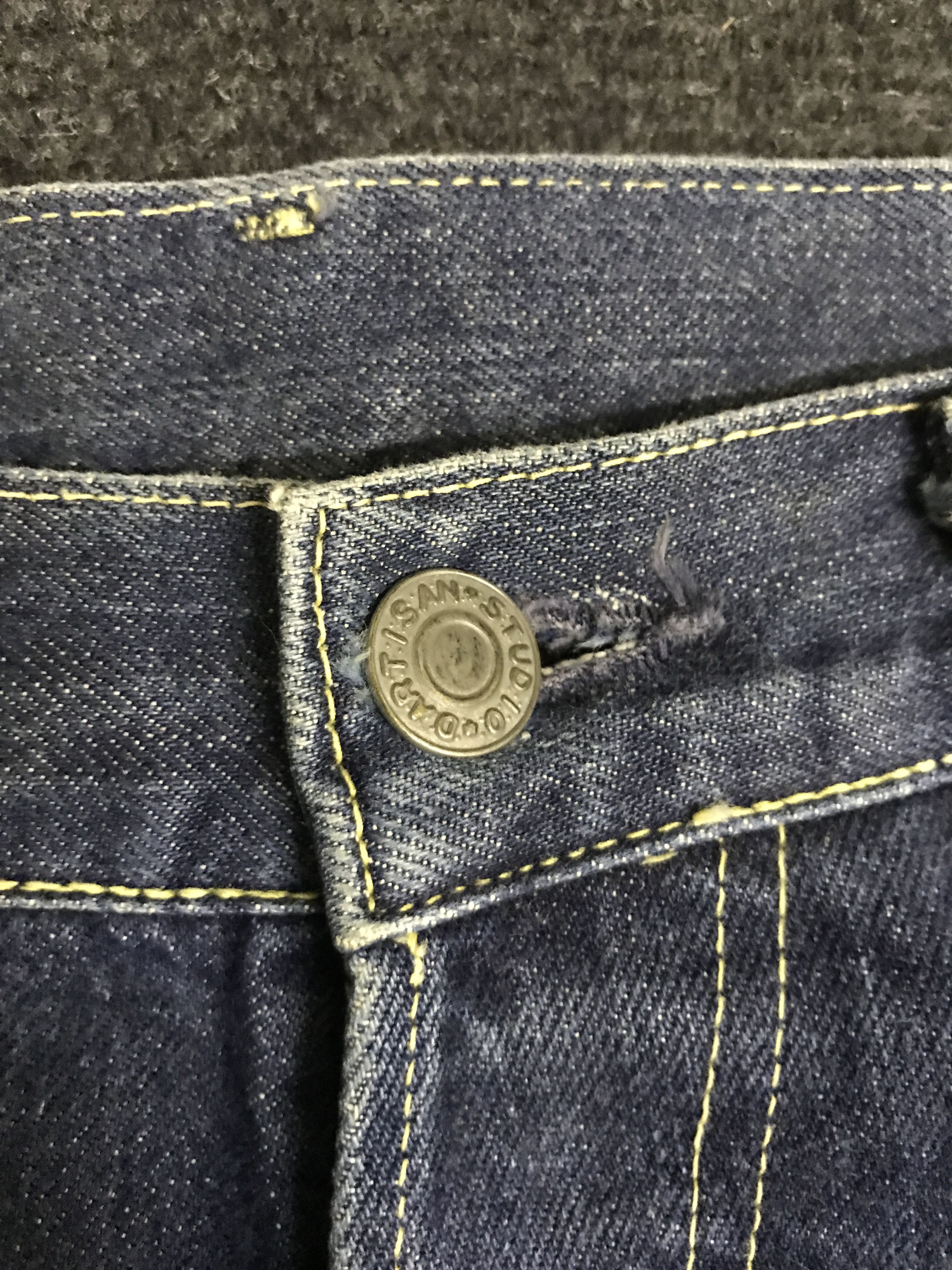 Japanese Brand D154 STUDIO D Artisan Double Line Selvedge Jeans Size US 31 - 7 Thumbnail